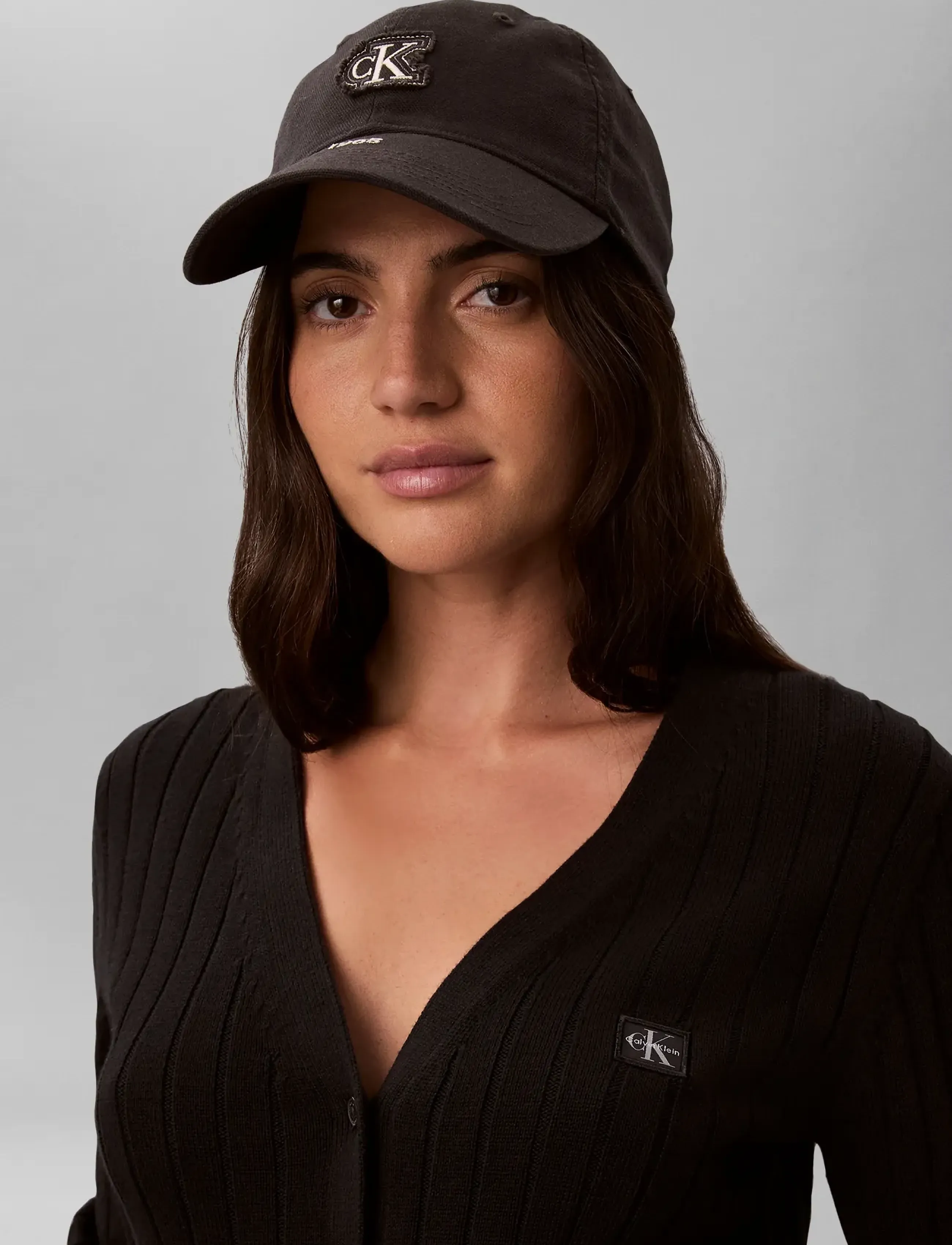 Calvin Klein Jeans - WOVEN LABEL CARDIGAN - black - 4