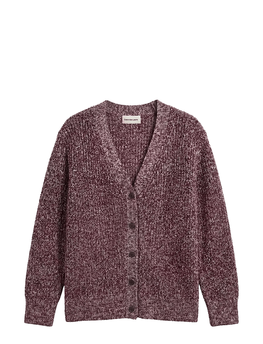 Calvin Klein Jeans - CHUNKY COTTON MOULINE CARDIGAN - cardigans - rhododendron - 1