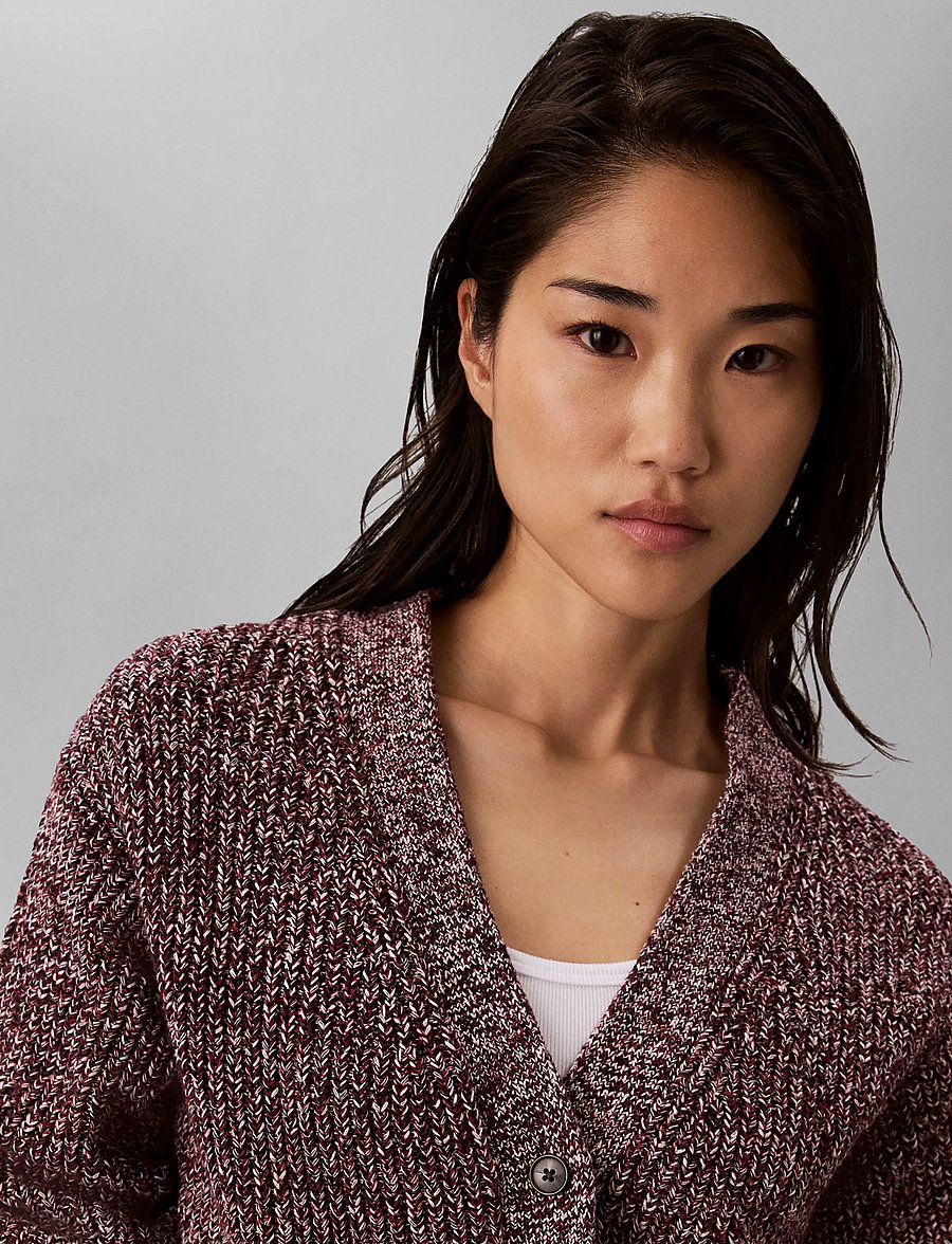 Calvin Klein Jeans - CHUNKY COTTON MOULINE CARDIGAN - cardigans - rhododendron - 4