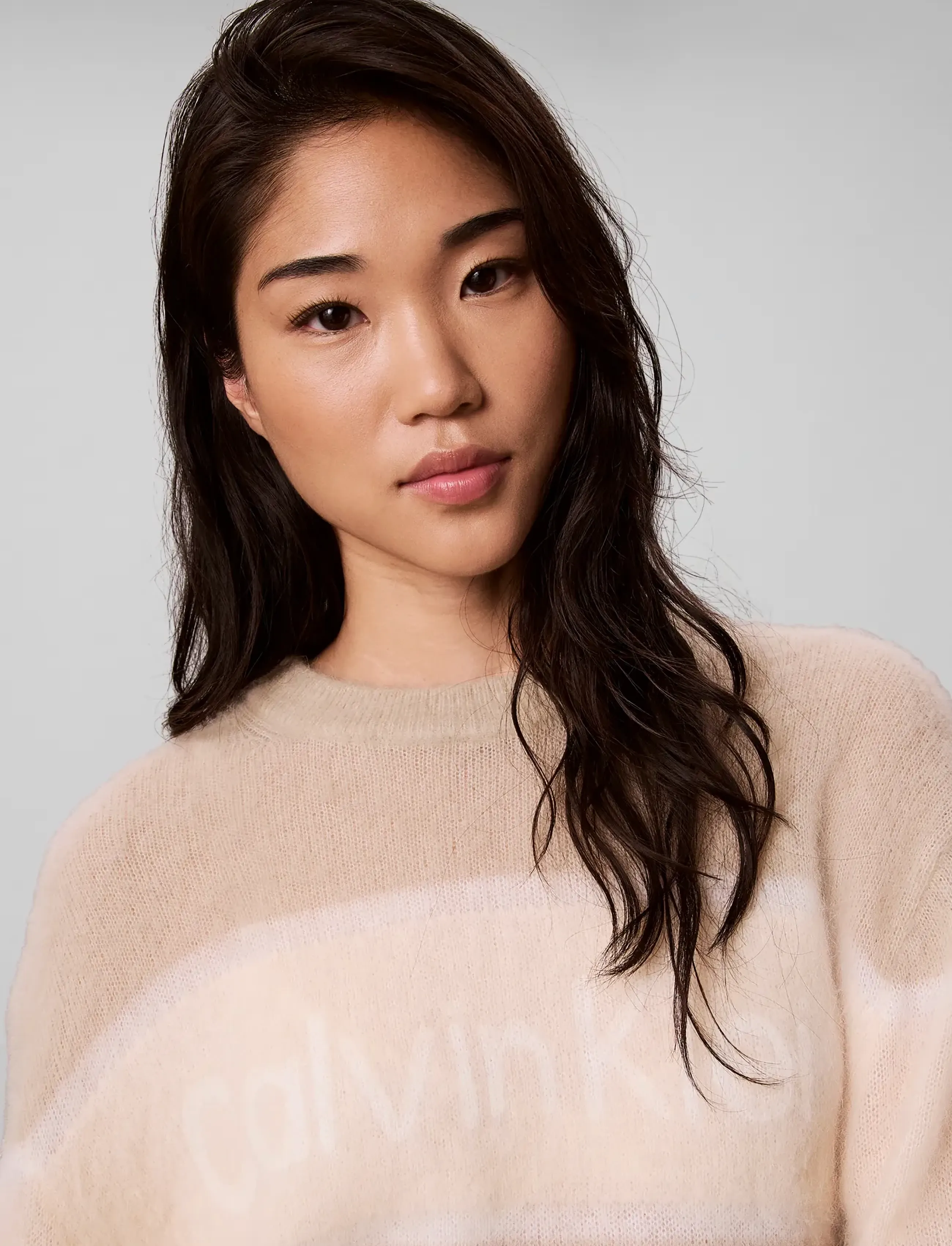 Calvin Klein Jeans - BRUSHED ALPACA STRIPE LOGO SWEAT - jumpers - white pepper - 4