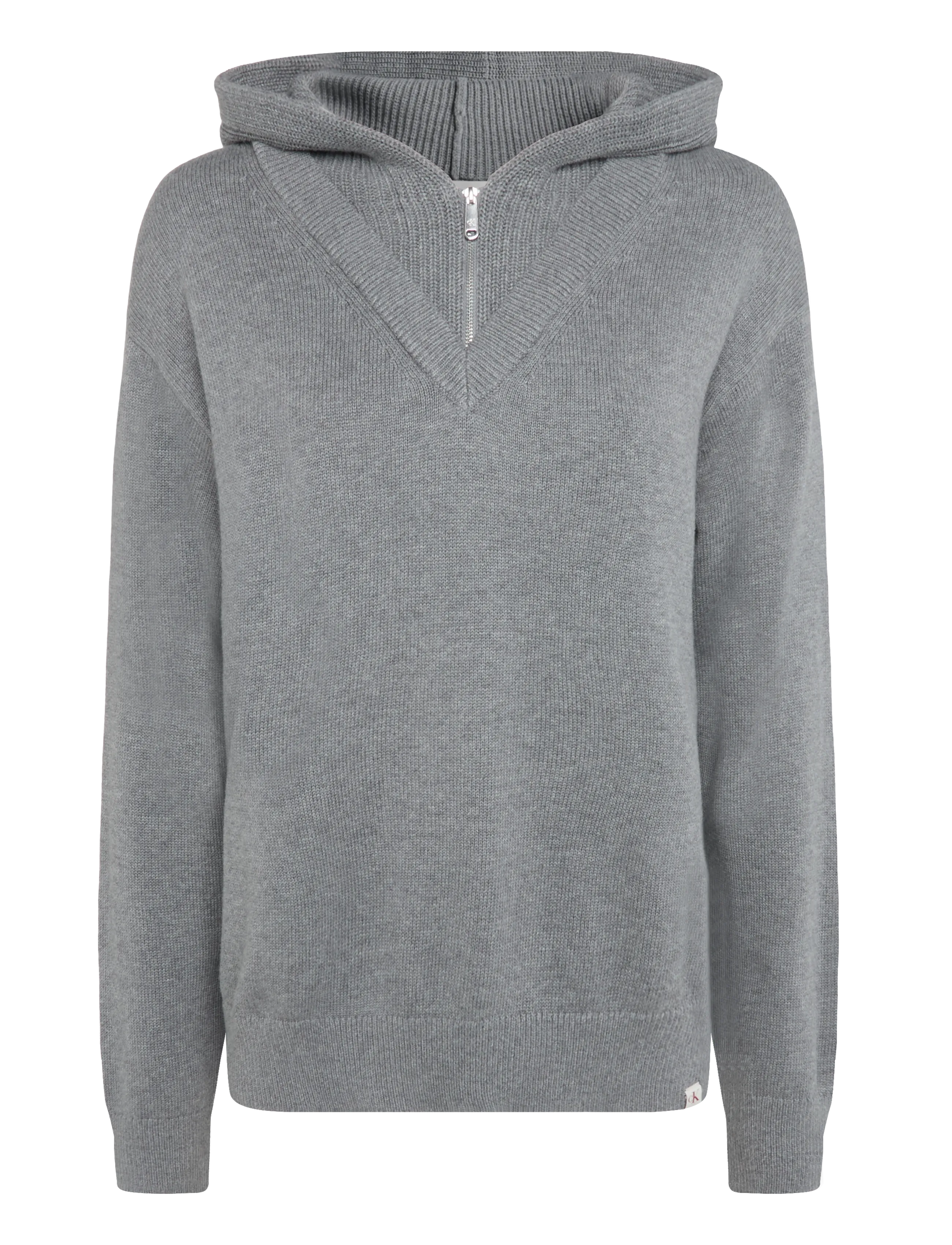 Calvin Klein Jeans CHUNKY COTTON QZ HOODIE - Sweatshirts & Kapuzenpullover - B30 GREY HEATHER / grey