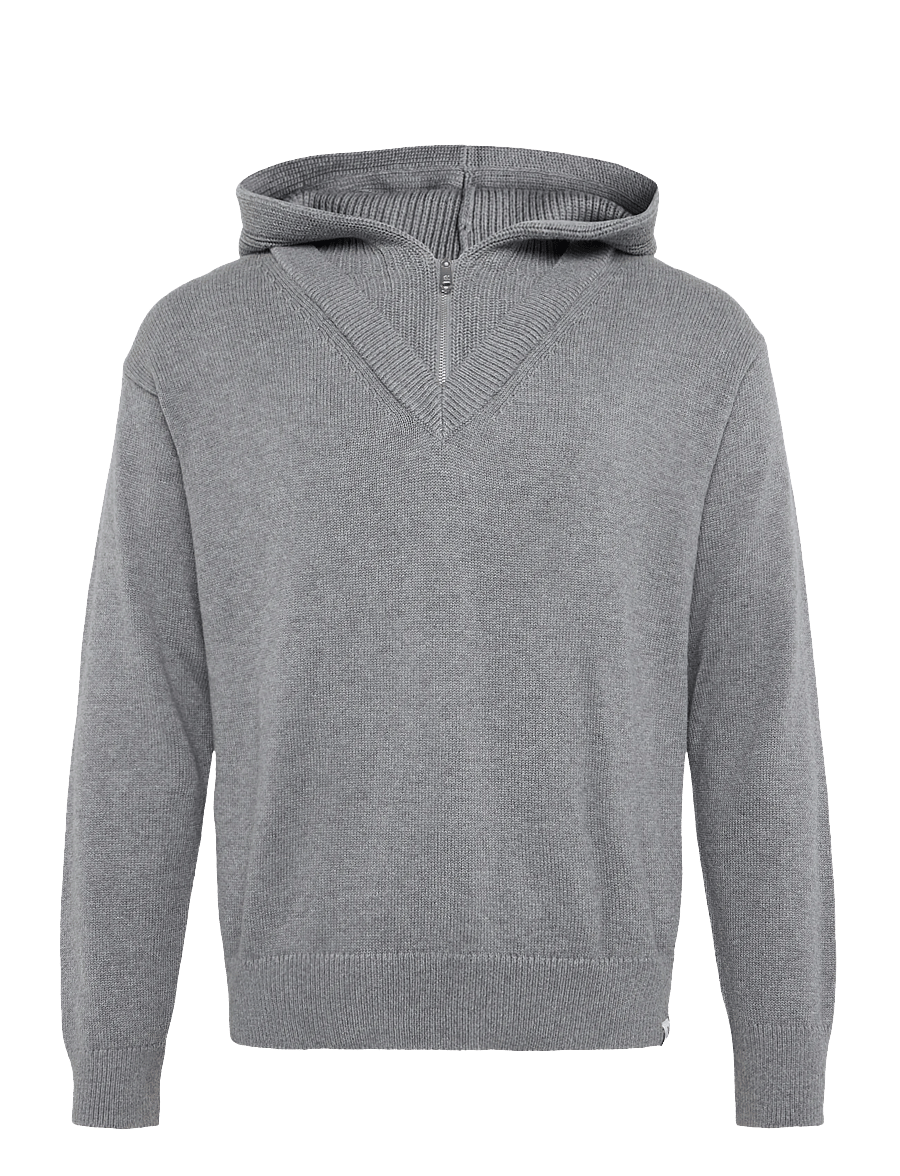 Calvin Klein Jeans - CHUNKY COTTON QZ HOODIE - hoodies - b30 grey heather - 1