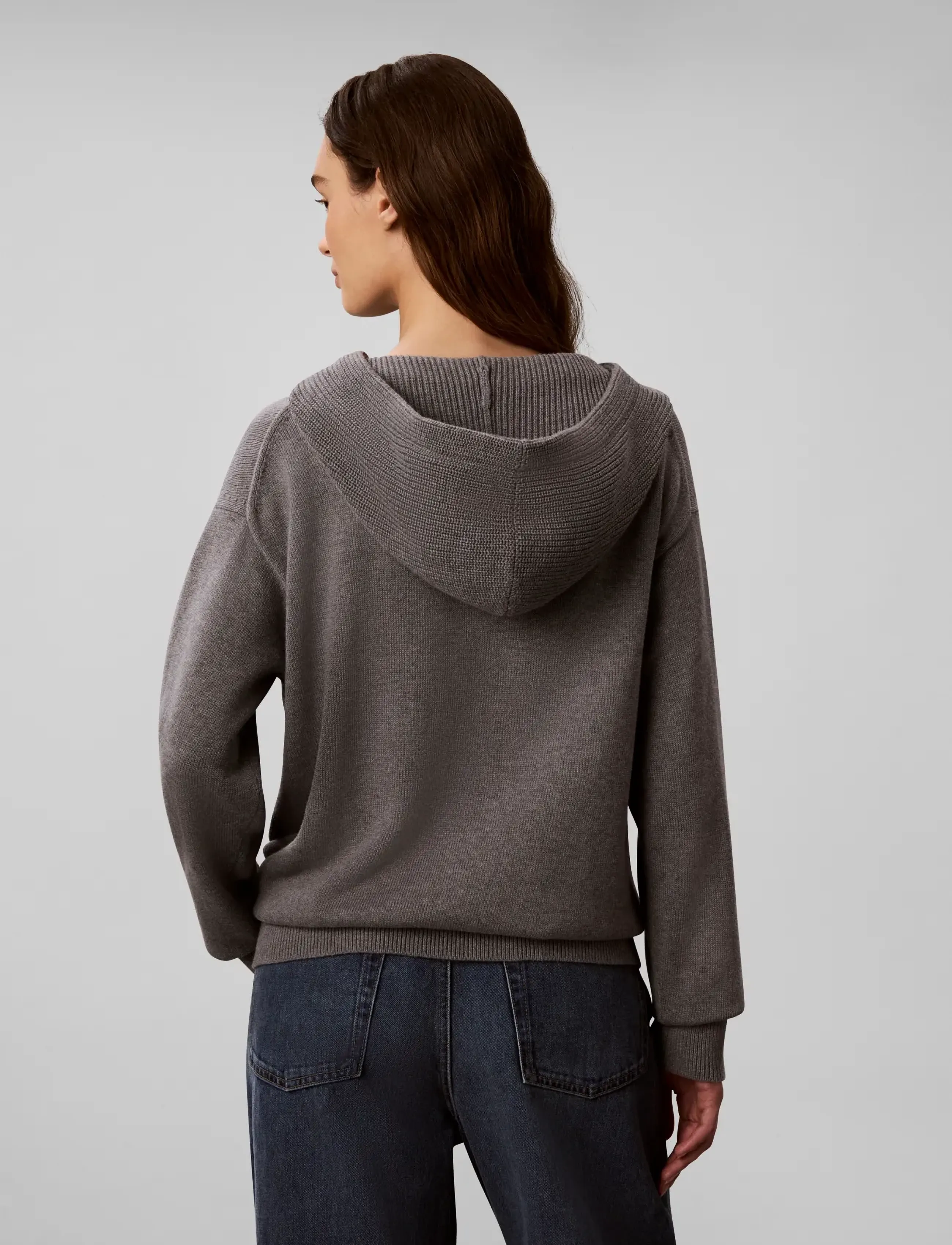 Calvin Klein Jeans - CHUNKY COTTON QZ HOODIE - hoodies - b30 grey heather - 3