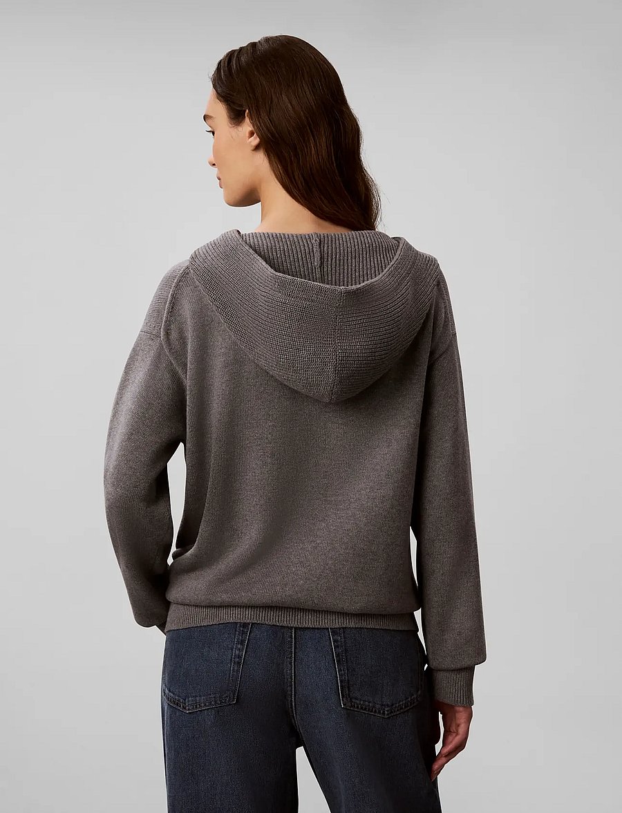 Calvin Klein Jeans - CHUNKY COTTON QZ HOODIE - hoodies - b30 grey heather - 3