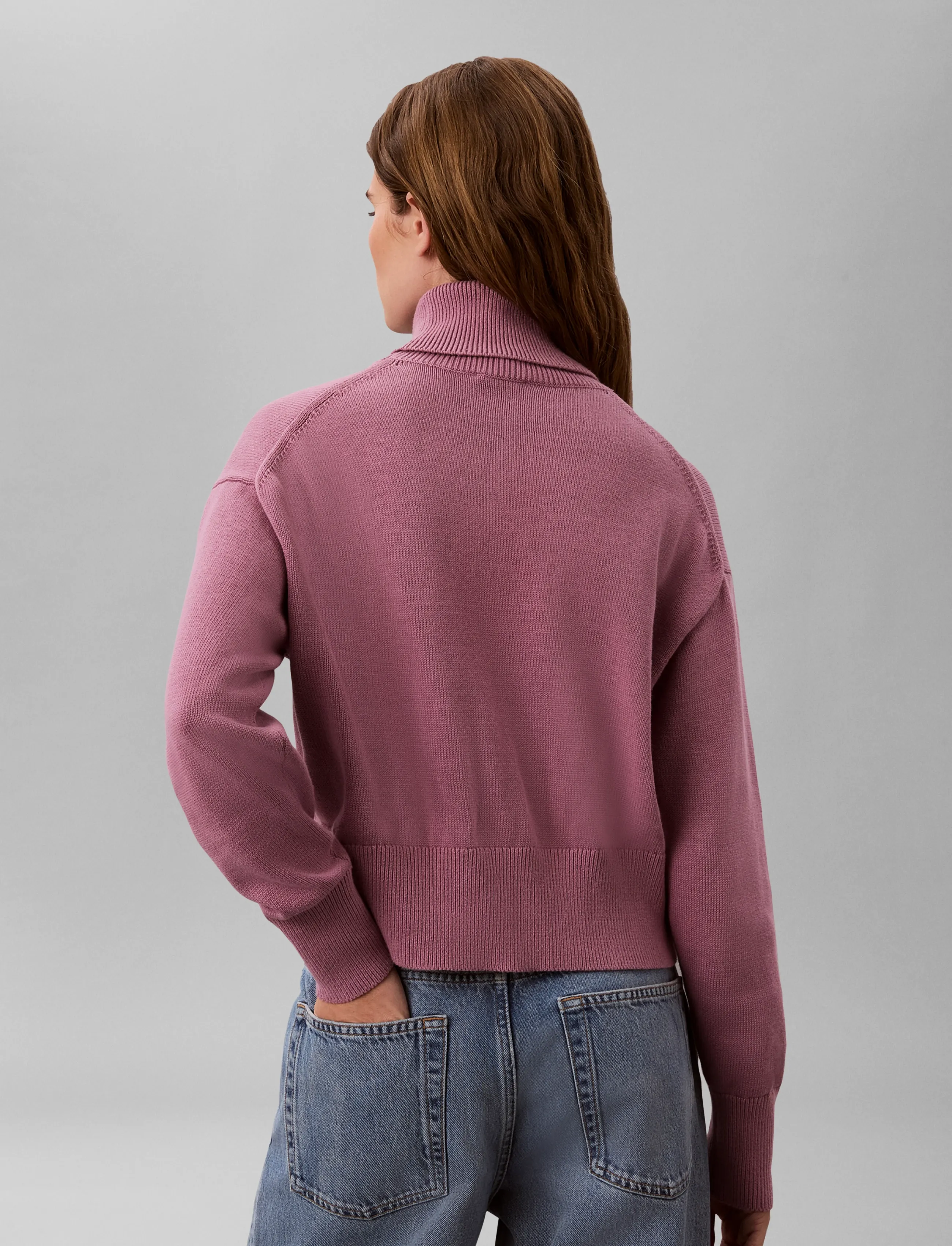 Calvin Klein Jeans - LS LOGO TNECK PULLOVER - rullekraver - dusky orchid - 2