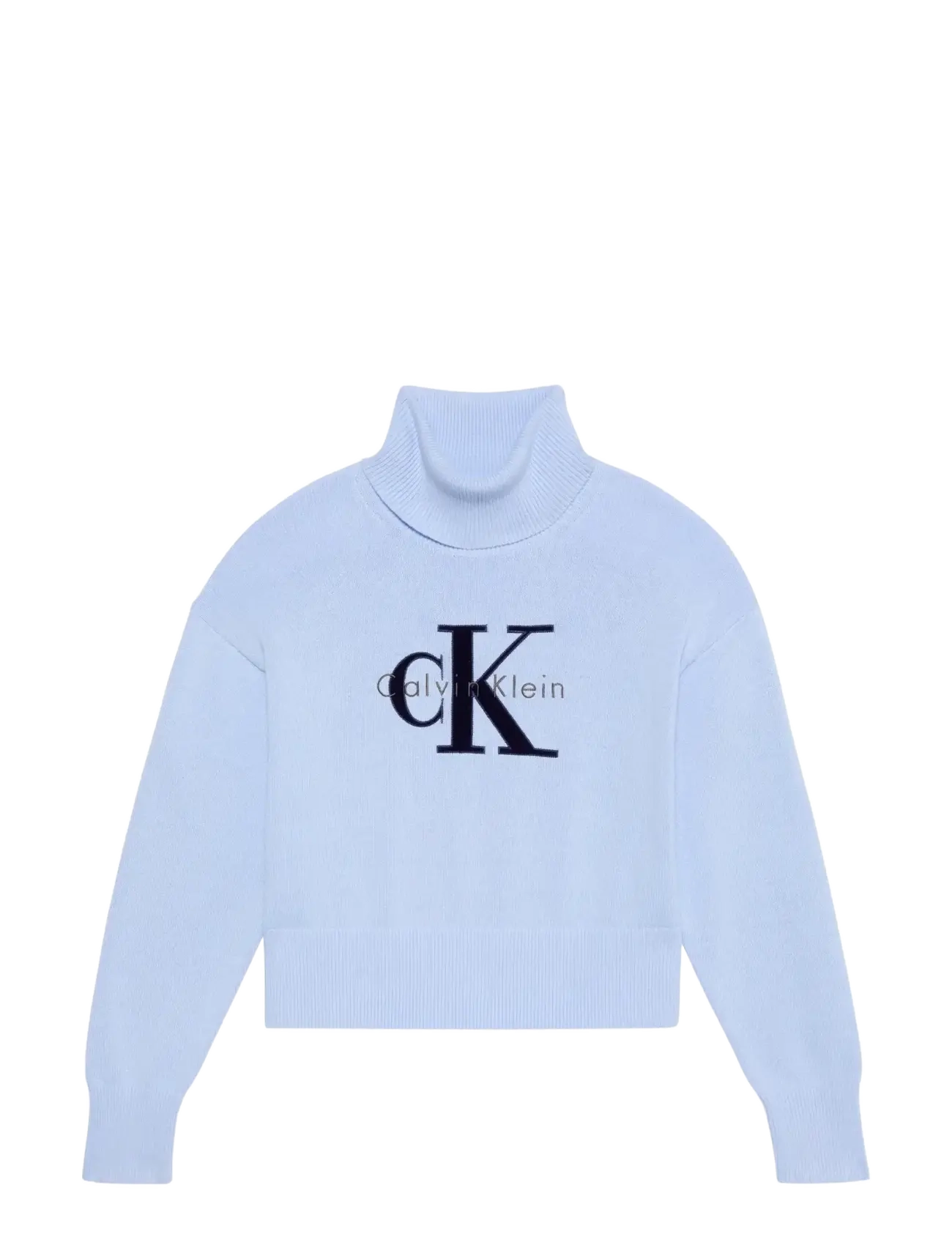 Calvin Klein Jeans LS LOGO TNECK PULLOVER - Tøj - SWEET BLUE / blue