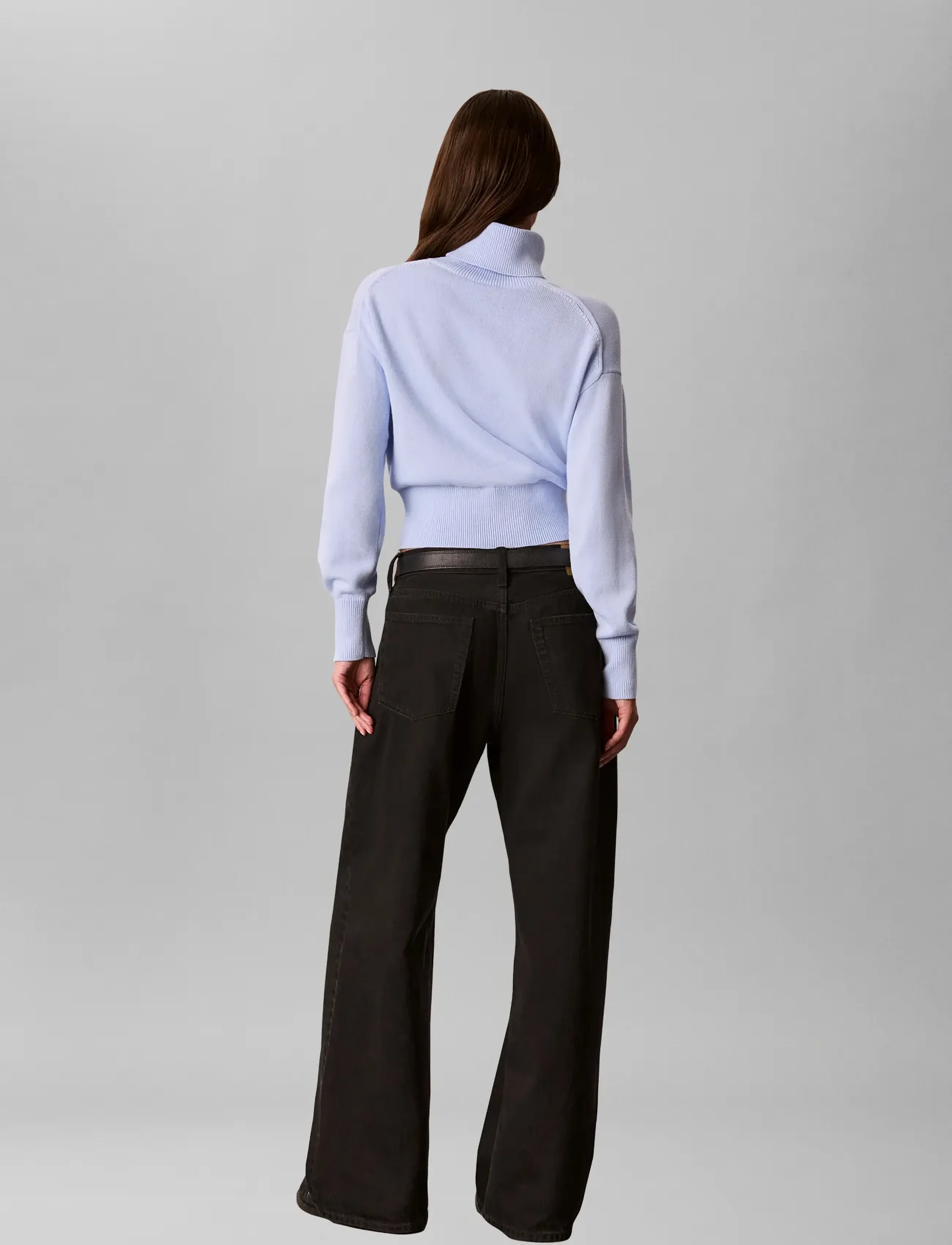 Calvin Klein Jeans - LS LOGO TNECK PULLOVER - rullekraver - sweet blue - 2