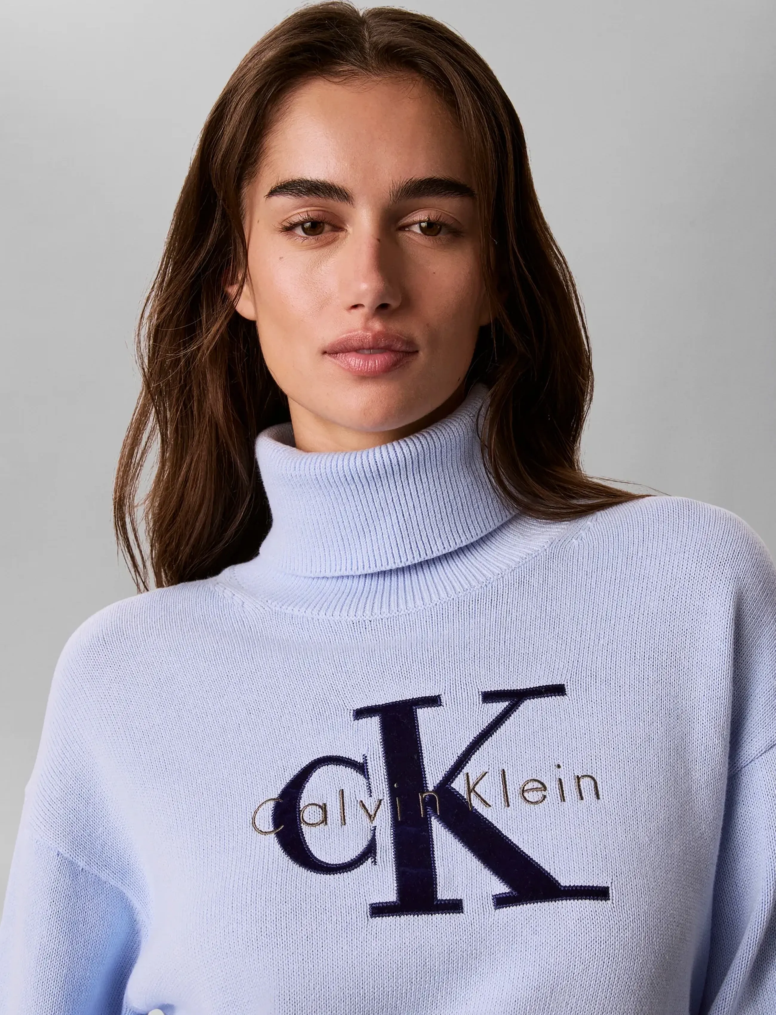 Calvin Klein Jeans - LS LOGO TNECK PULLOVER - rullekraver - sweet blue - 4
