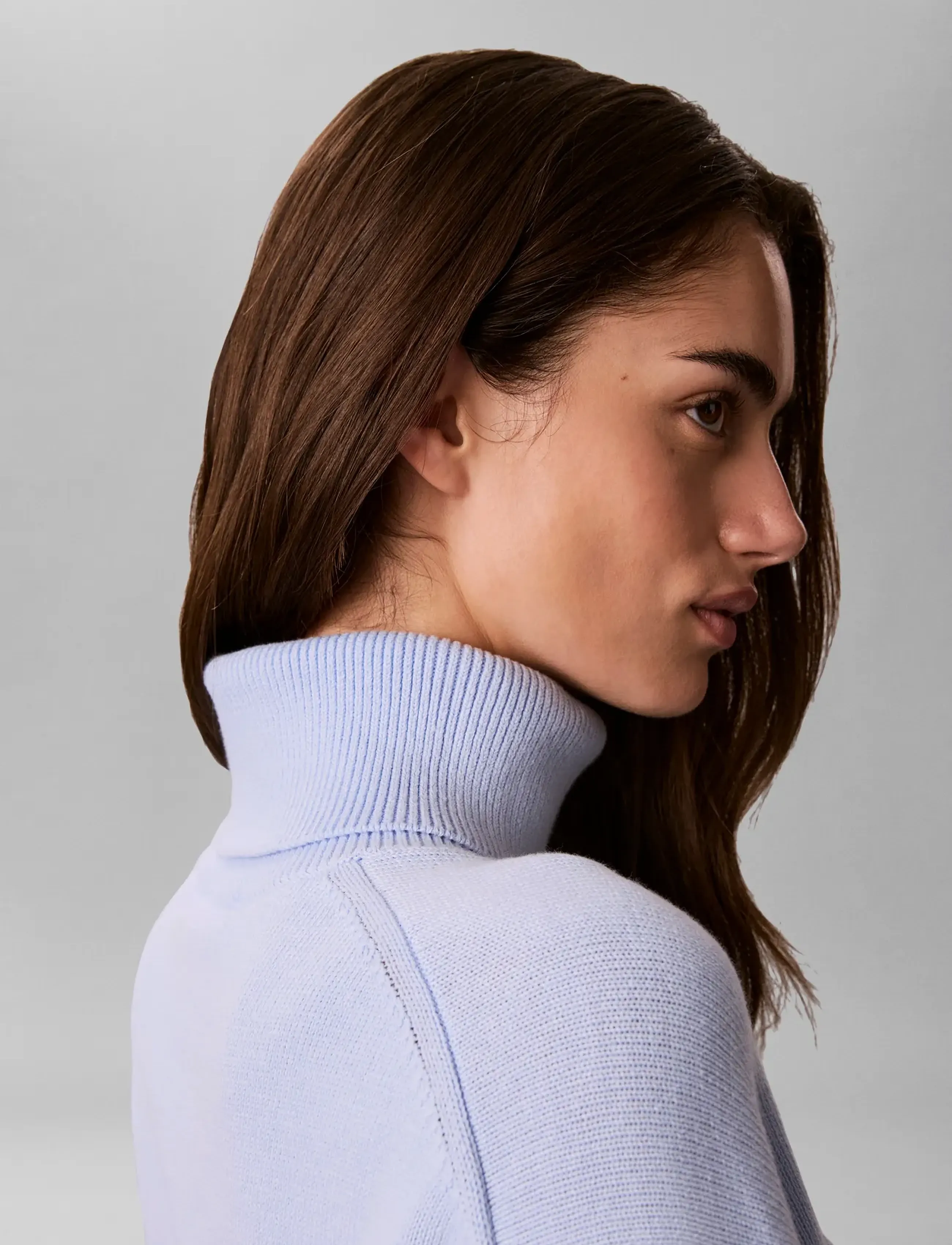 Calvin Klein Jeans - LS LOGO TNECK PULLOVER - rullekraver - sweet blue - 5