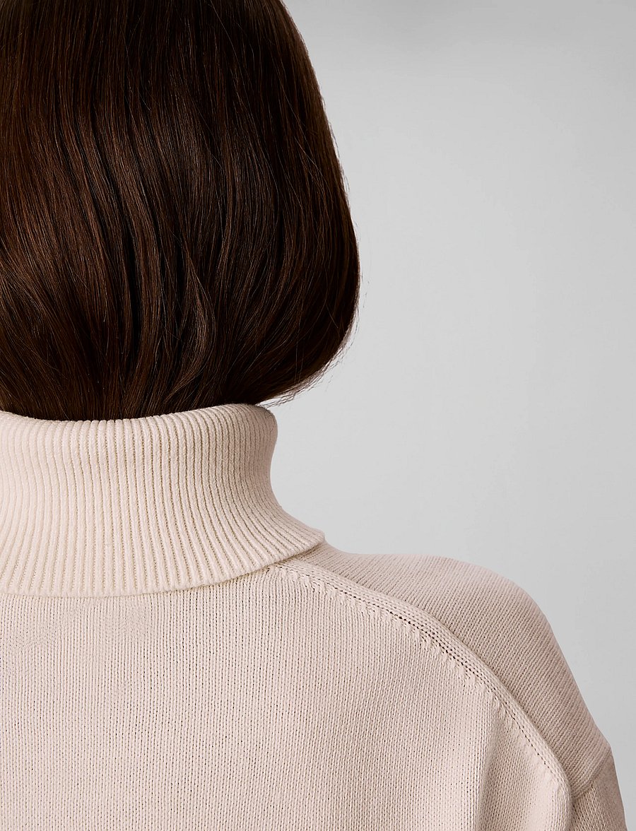 Calvin Klein Jeans - LS LOGO TNECK PULLOVER - rullekraver - tofu - 4
