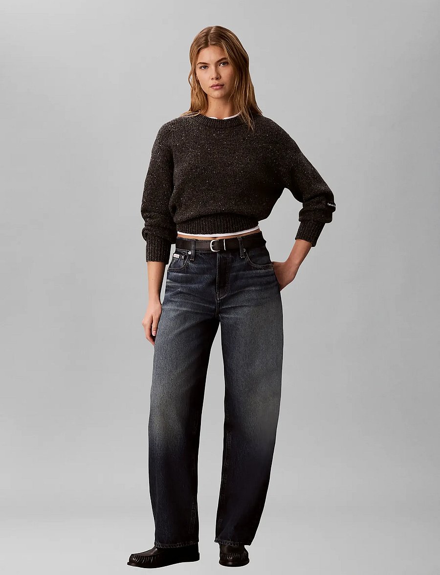 Calvin Klein Jeans - DONEGAL CREWNECK - striktrøjer - gunmetal - 0