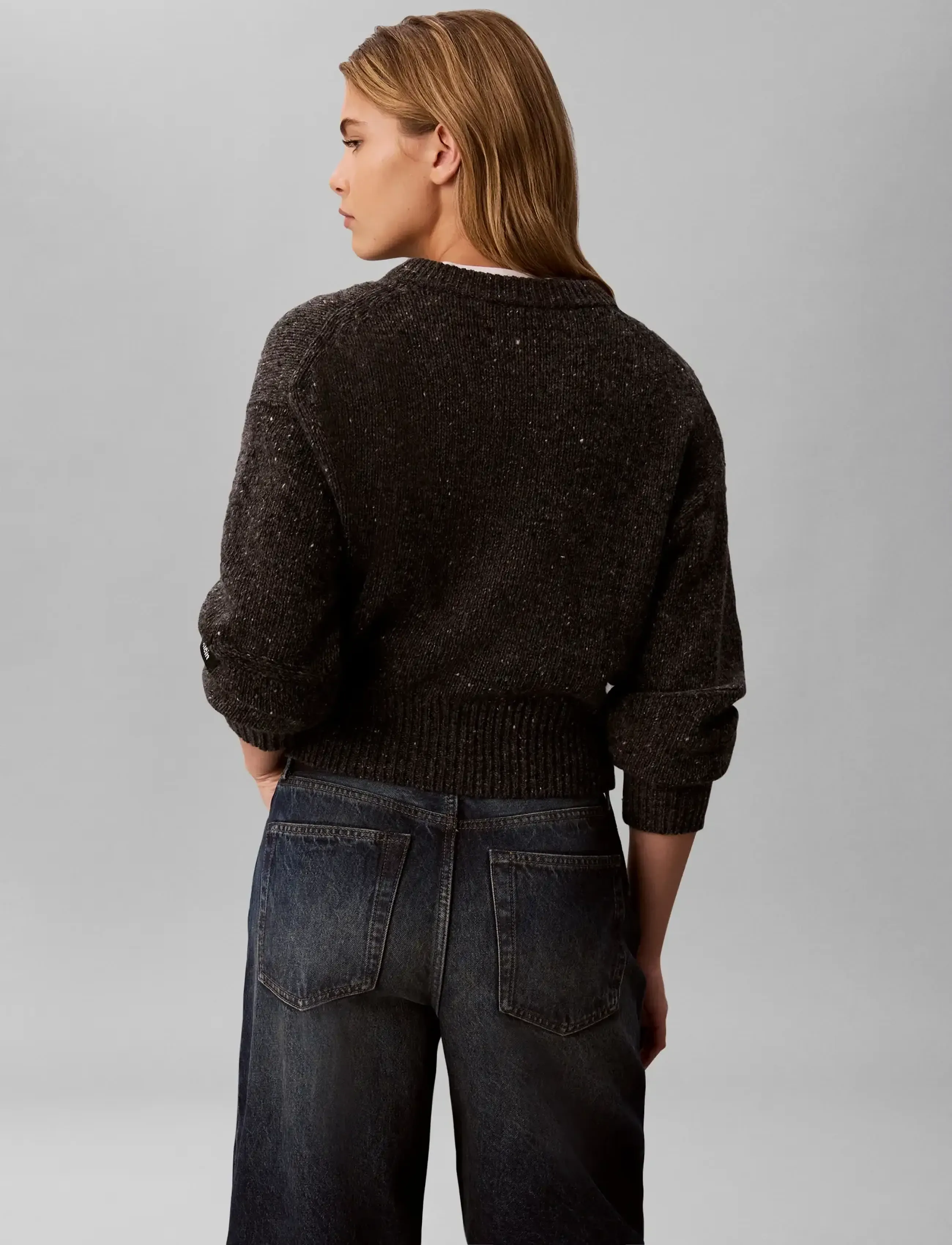 Calvin Klein Jeans - DONEGAL CREWNECK - striktrøjer - gunmetal - 2