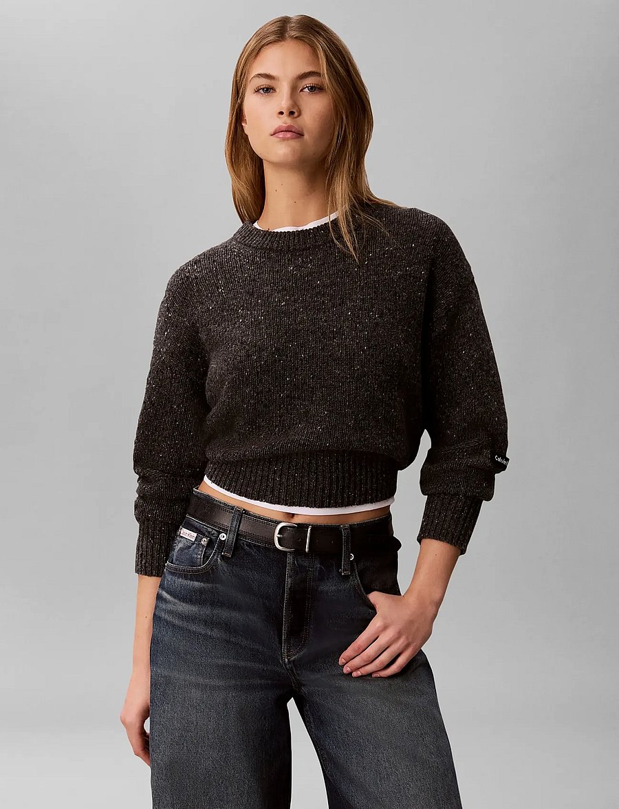 Calvin Klein Jeans - DONEGAL CREWNECK - striktrøjer - gunmetal - 3