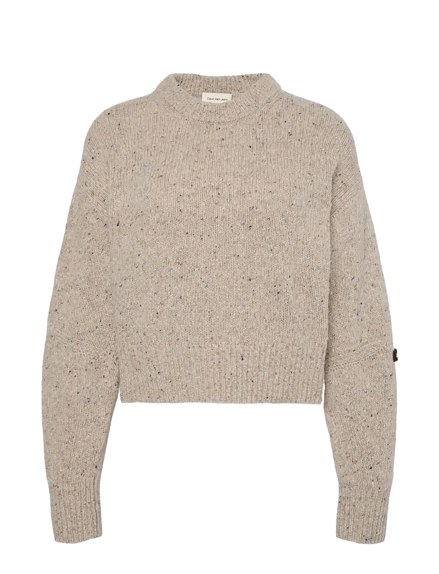 Calvin Klein Jeans - DONEGAL CREWNECK - striktrøjer - oatmeal - 1
