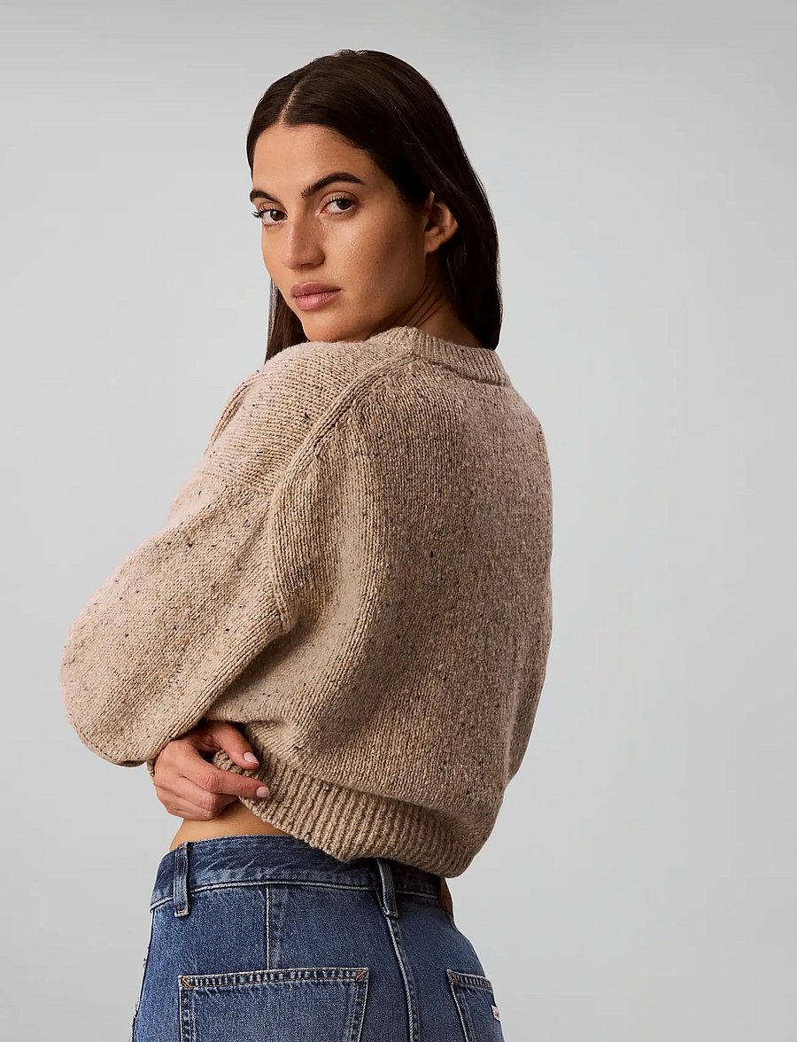 Calvin Klein Jeans - DONEGAL CREWNECK - striktrøjer - oatmeal - 2