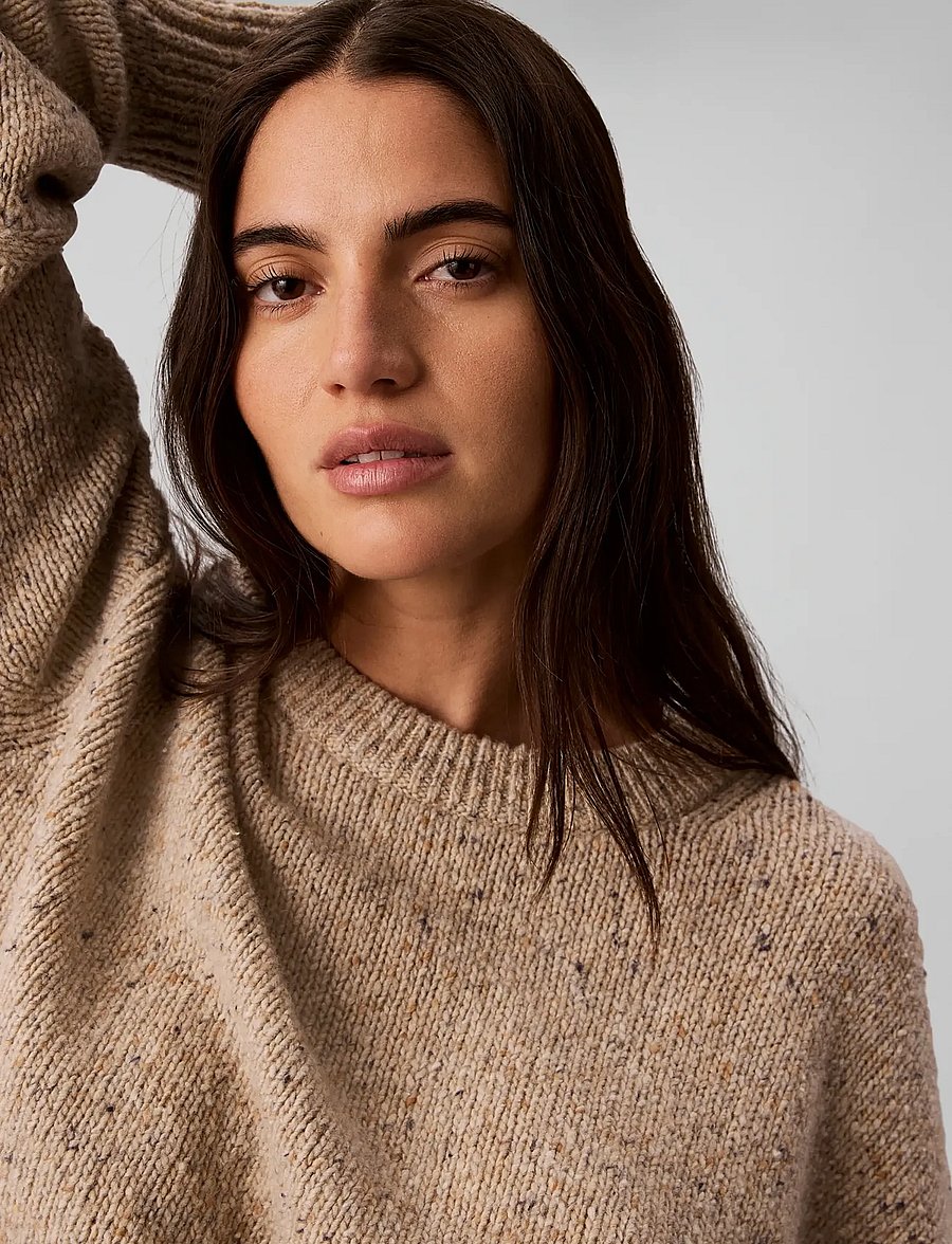 Calvin Klein Jeans - DONEGAL CREWNECK - striktrøjer - oatmeal - 4