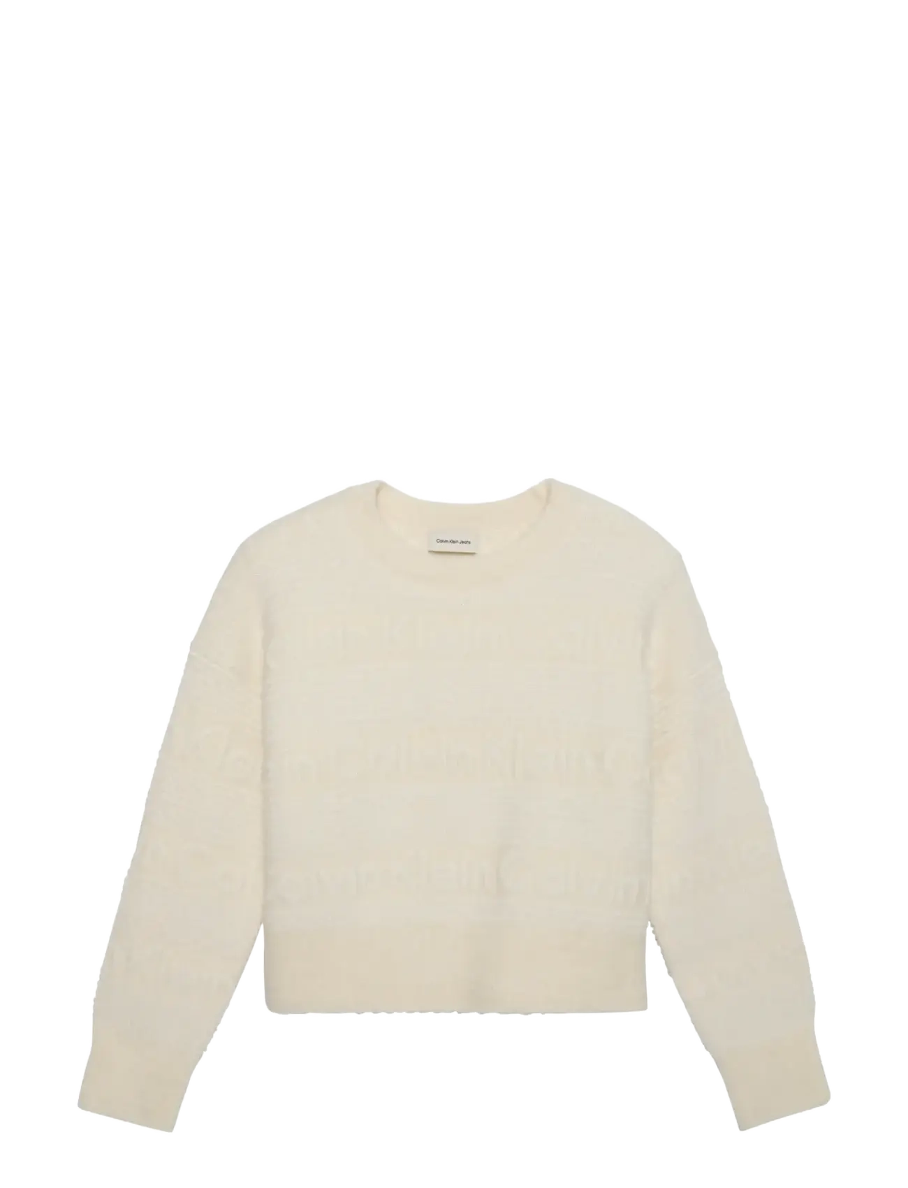 Calvin Klein Jeans - WOOLY LOGO STRIPED SWEATER - pullover - tofu - 1