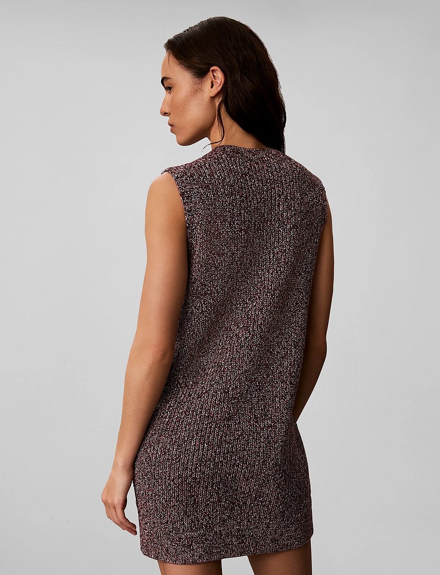 Calvin Klein Jeans - CHUNKY COTTON MOULINE VEST DRESS - strickkleider - rhododendron - 2