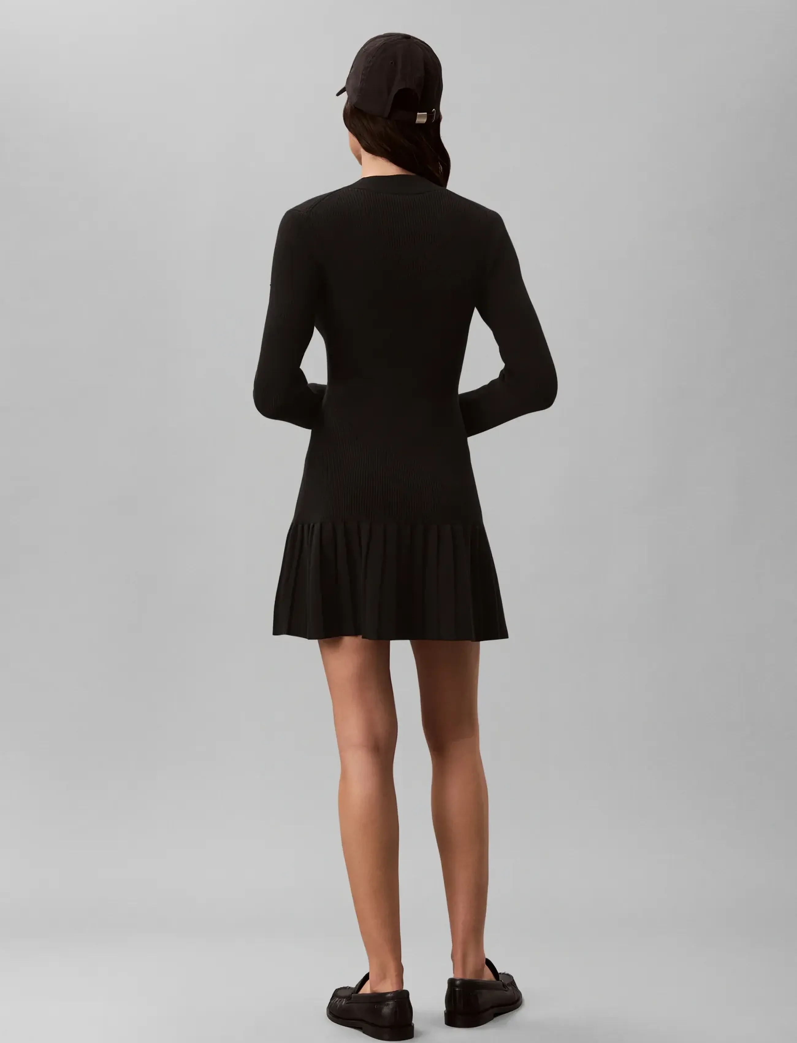 Calvin Klein Jeans - MOCKNECK LS MINIDRESS - kootud kleidid - black - 2