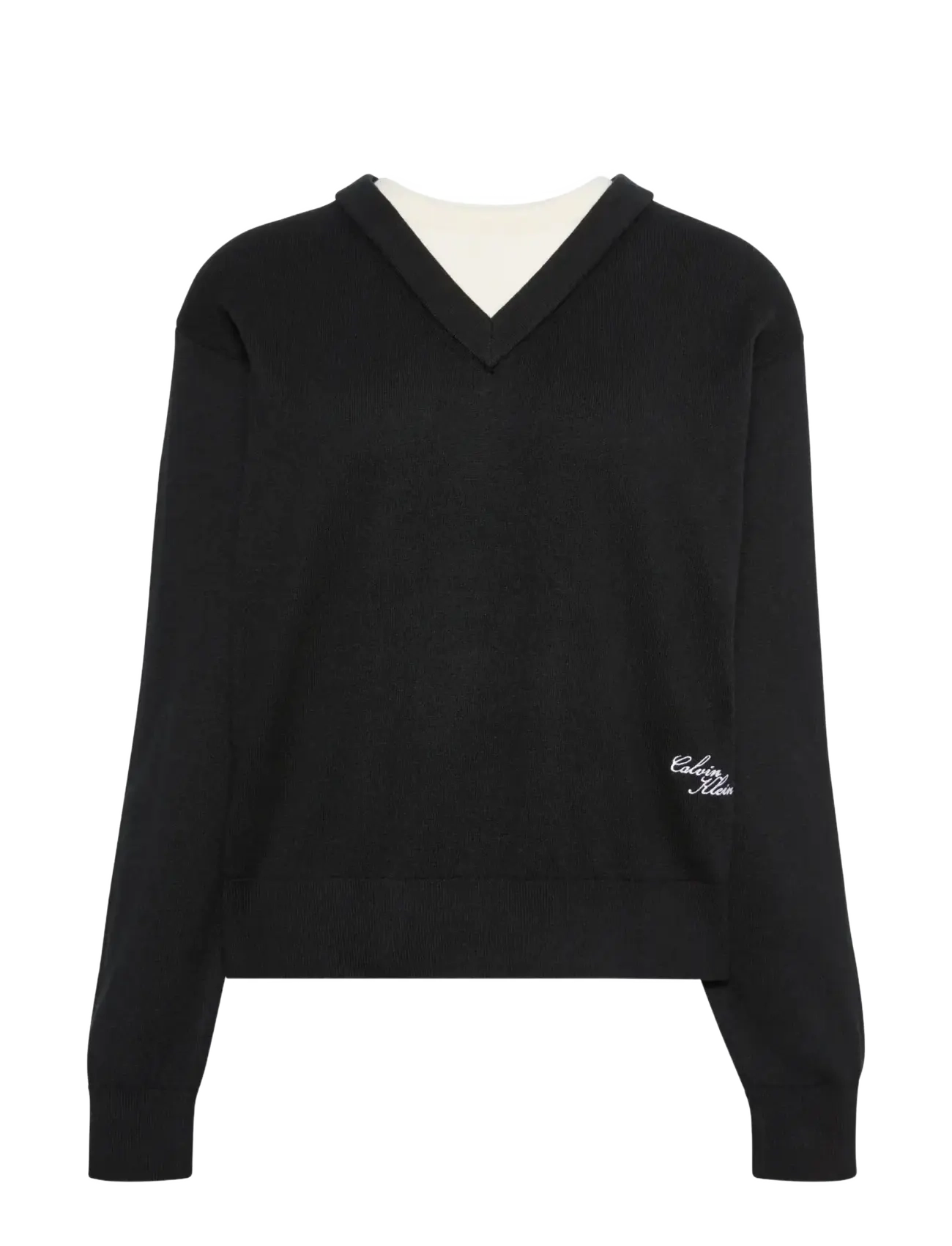 Calvin Klein Jeans - BILAYER LS TOP - black - 1
