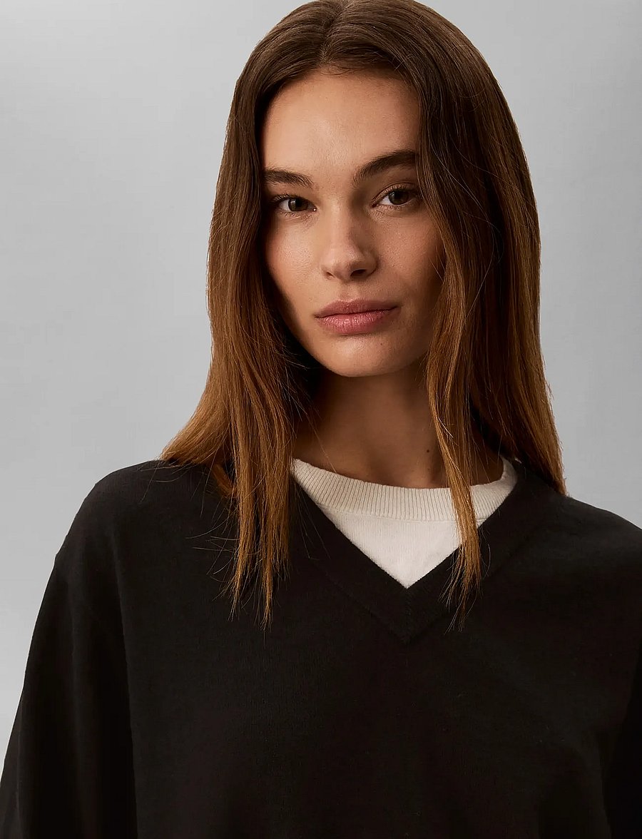 Calvin Klein Jeans - BILAYER LS TOP - black - 4