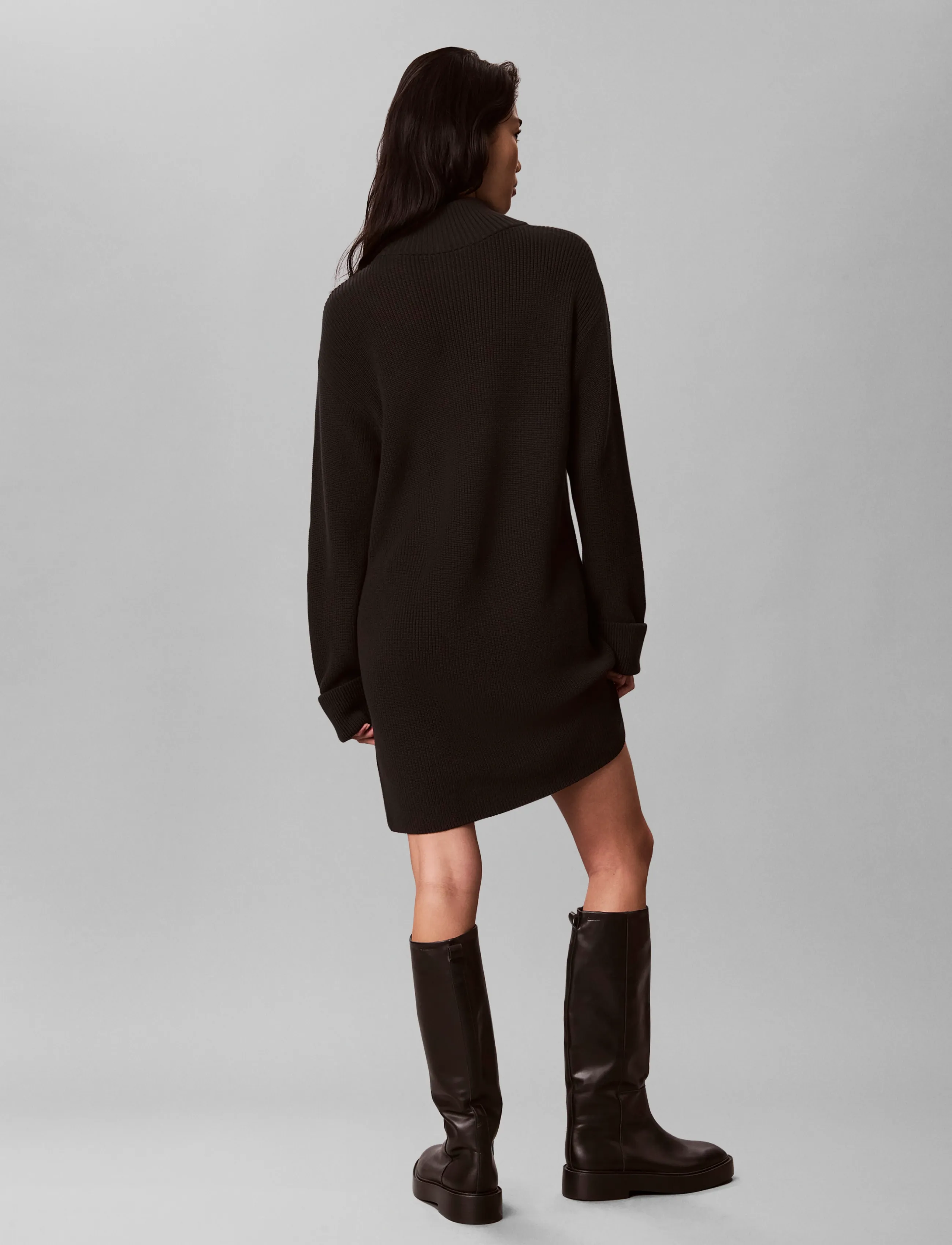 Calvin Klein Jeans - COTTON RIB DRESS - black - 2
