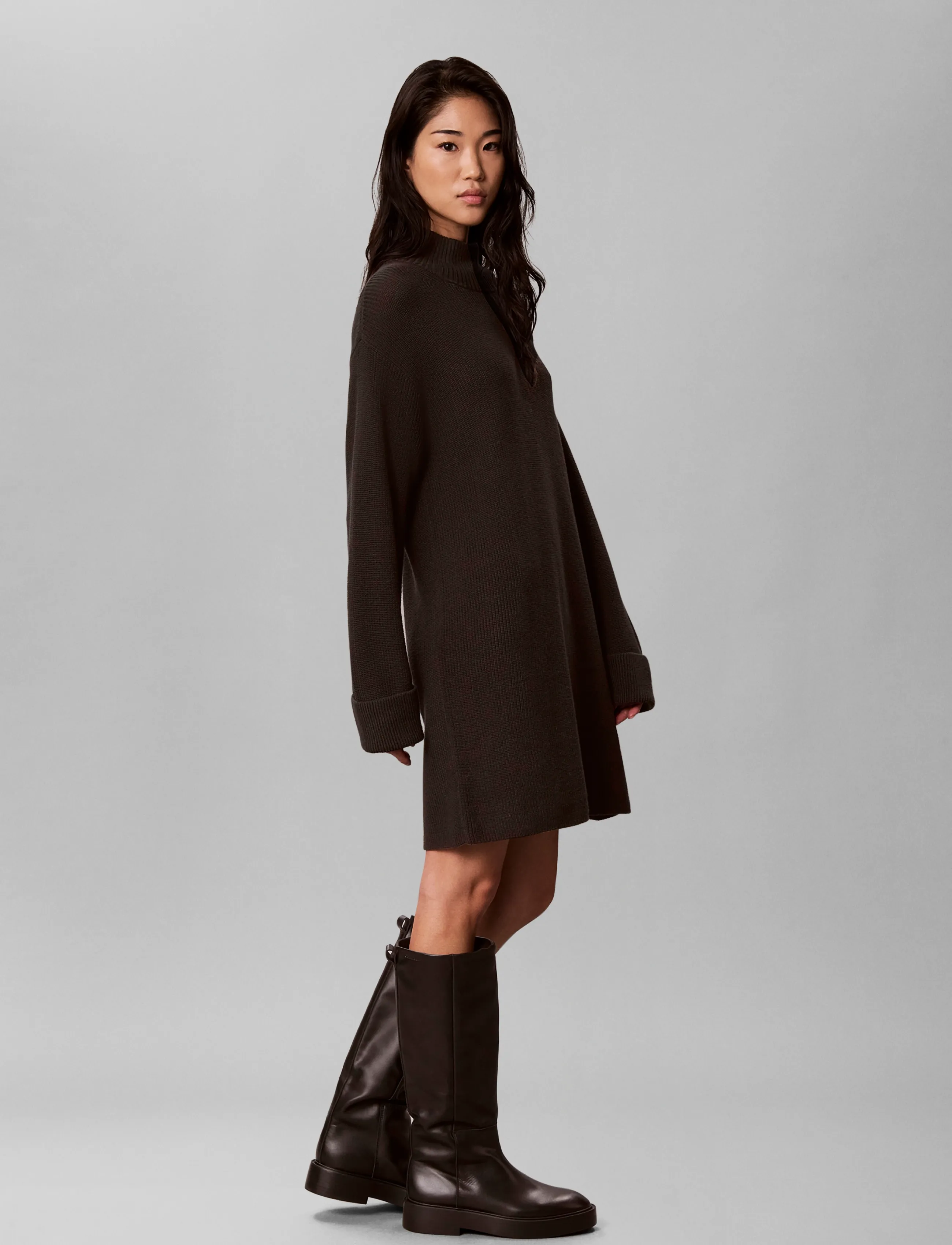 Calvin Klein Jeans - COTTON RIB DRESS - black - 5