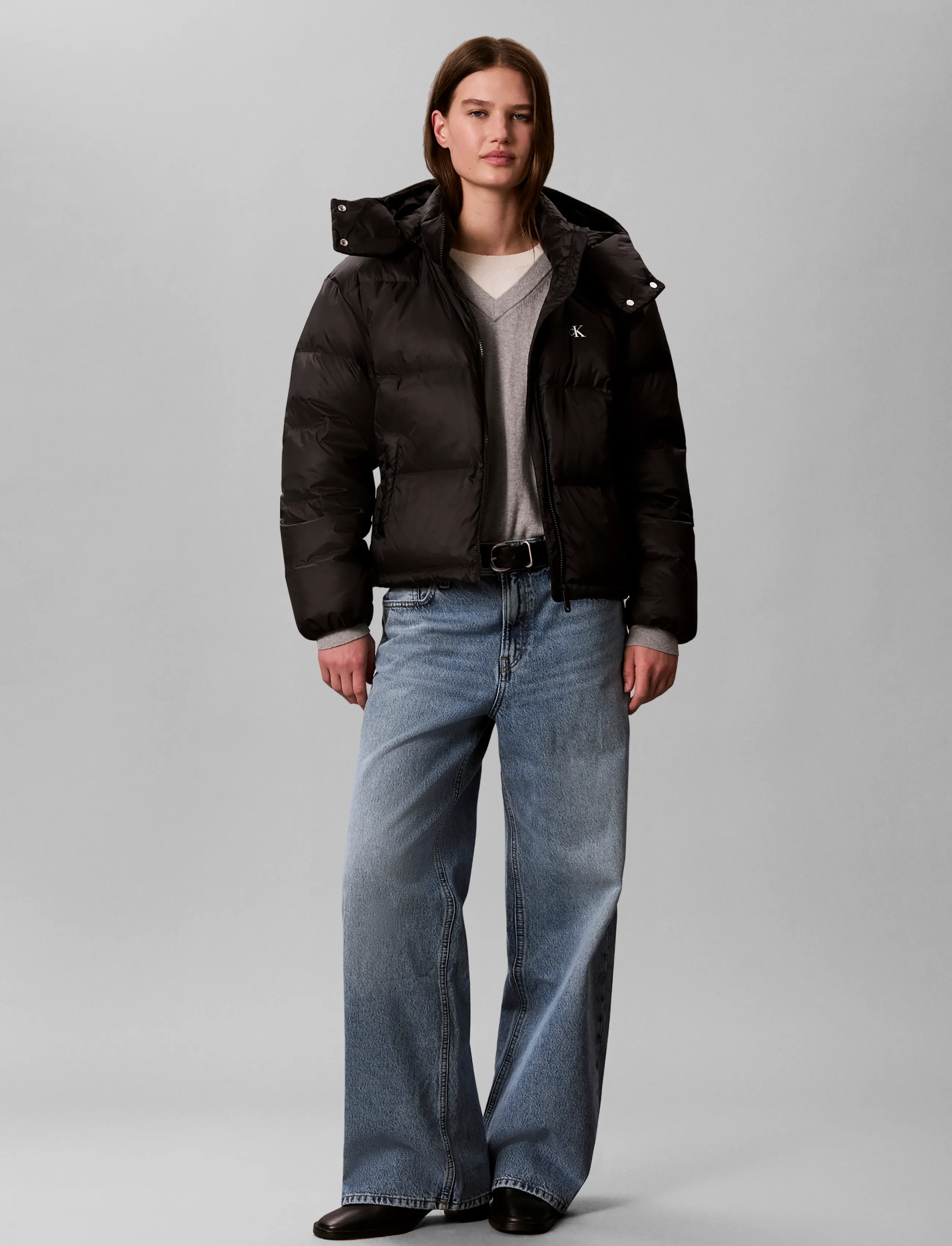 Calvin Klein Jeans ESSENTIAL MW SHORT DOWN PUFFER - Jakker & Frakker - BLACK / black
