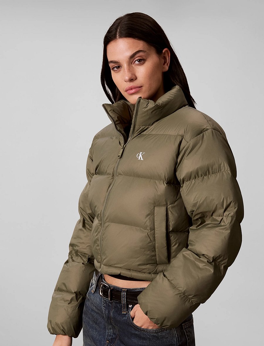 Calvin Klein Jeans - ESSENTIAL MW CROP PUFFER - vinterjakker - dusty olive - 5