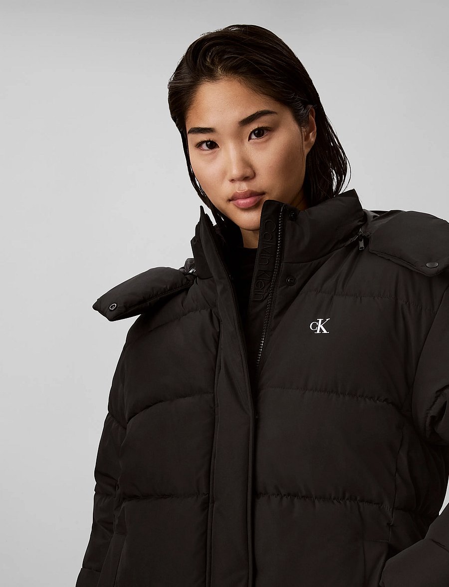 Calvin Klein Jeans - MATTE MW LONG PUFFER - vinterjakker - black - 4