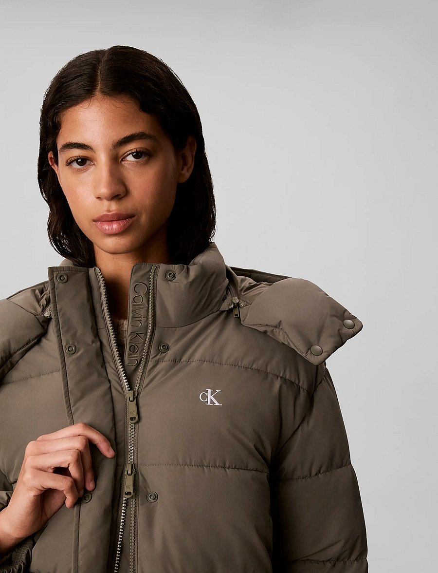 Calvin Klein Jeans - MATTE MW LONG PUFFER - vinterjakker - dusty olive - 4