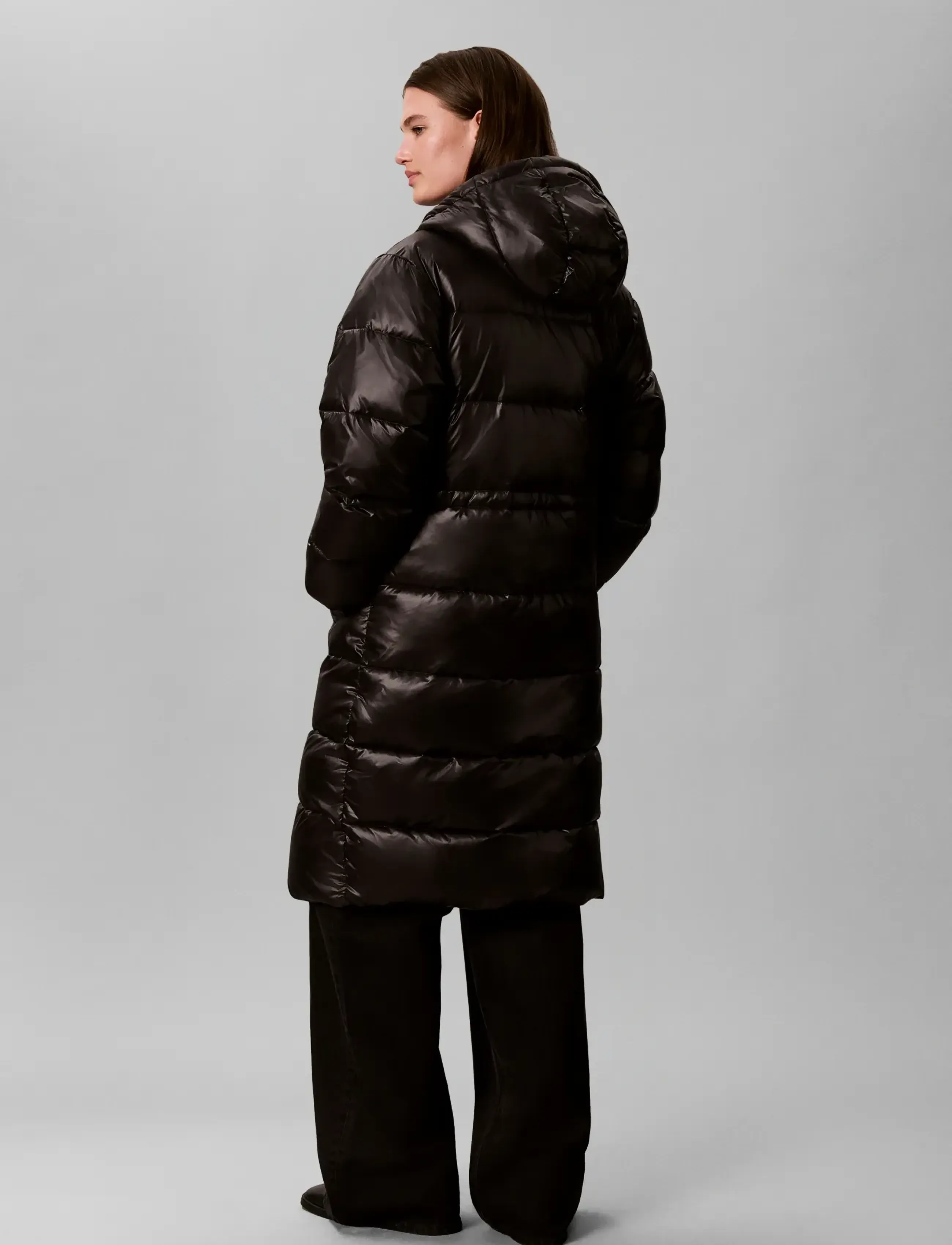 Calvin Klein Jeans - SHINE MW LONG PUFFER - winter jackets - black - 2