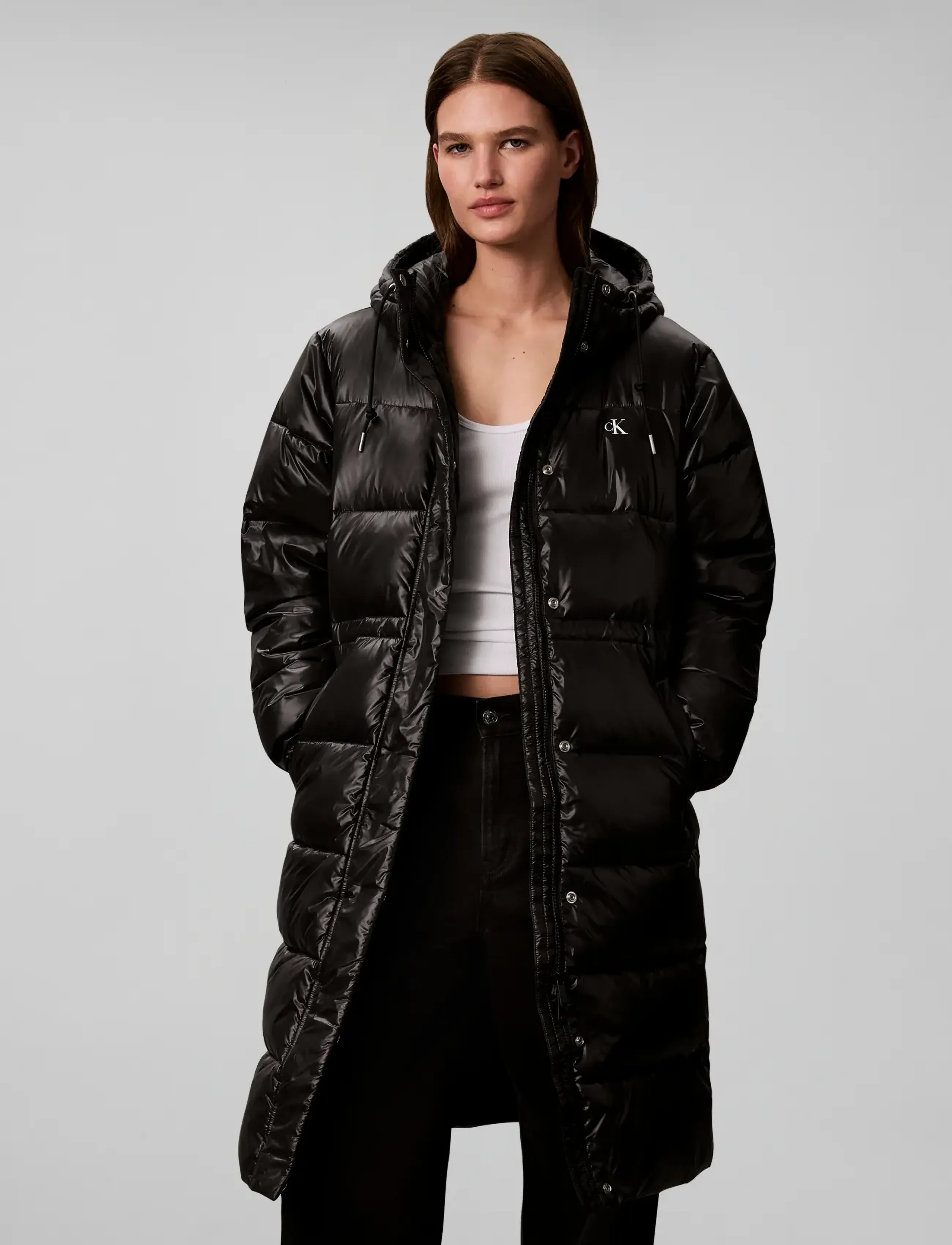 Calvin Klein Jeans - SHINE MW LONG PUFFER - winter jackets - black - 3