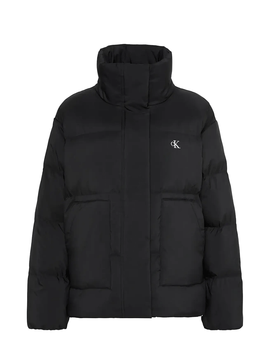 Calvin Klein Jeans - MW RELAXED STAND COLLAR DOWN PUF - talvejoped - black - 1