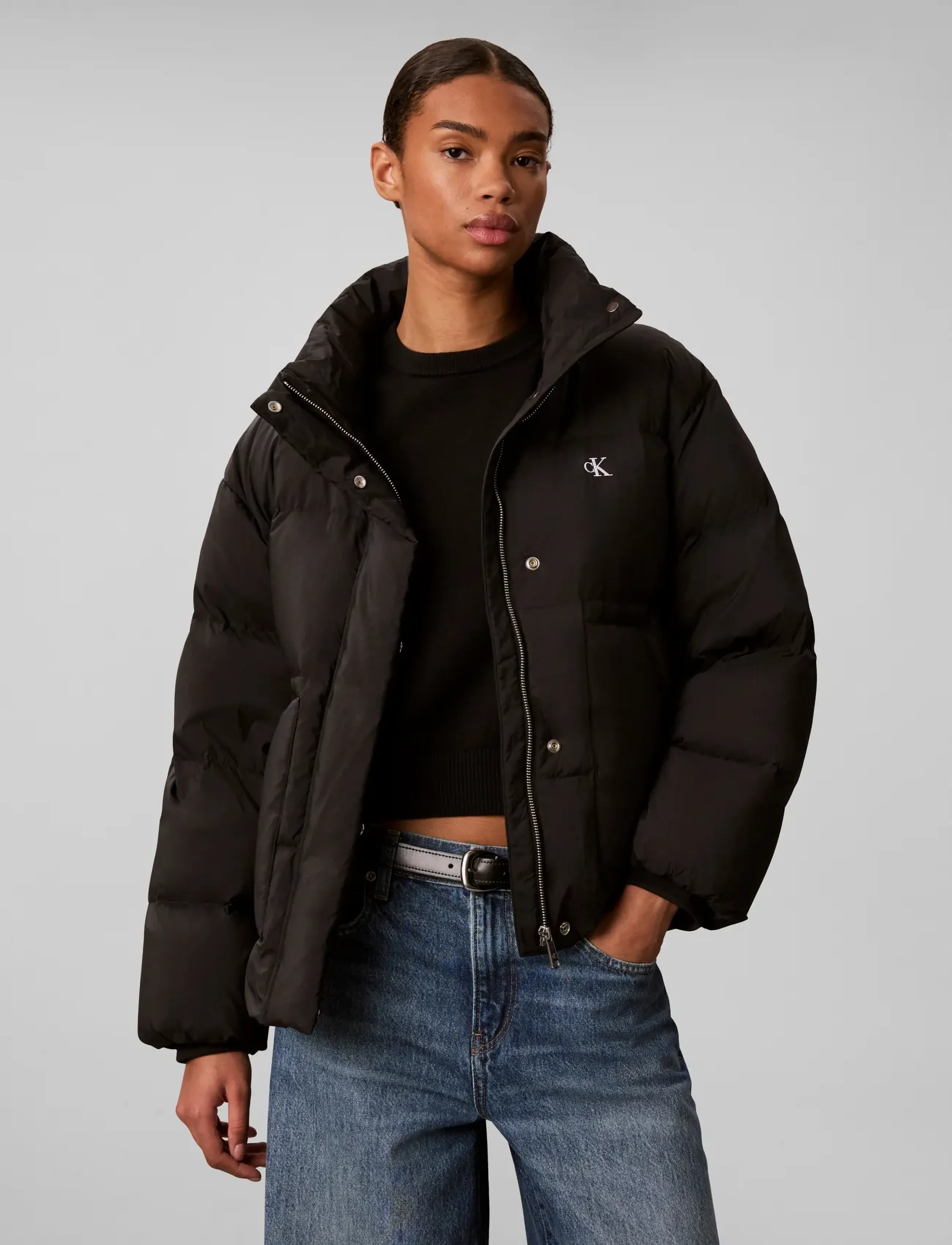 Calvin Klein Jeans - MW RELAXED STAND COLLAR DOWN PUF - black - 3