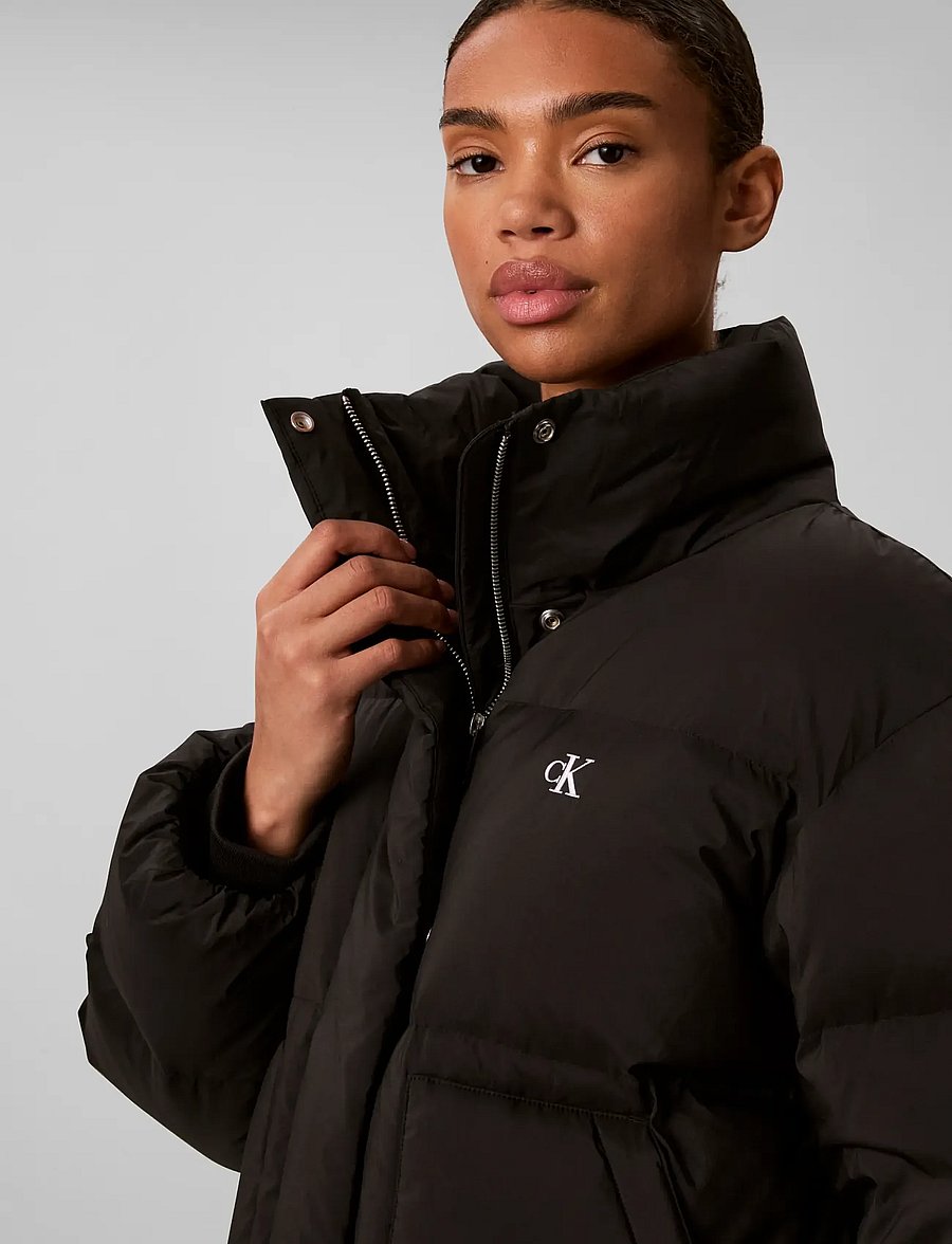 Calvin Klein Jeans - MW RELAXED STAND COLLAR DOWN PUF - talvejoped - black - 4