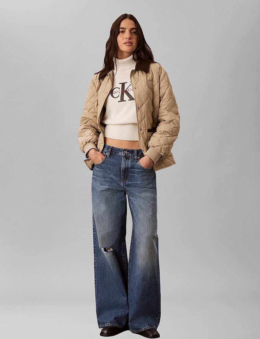 Calvin Klein Jeans - LW MID DOWN QUILTED LINER JACKET - forårsjakker - crockery - 0