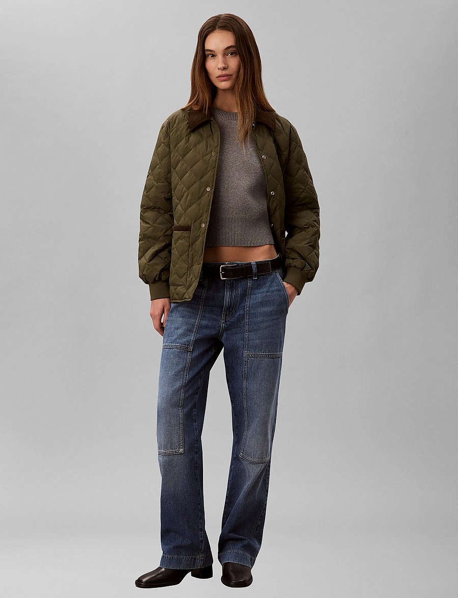 Calvin Klein Jeans - LW MID DOWN QUILTED LINER JACKET - forårsjakker - olive night - 0