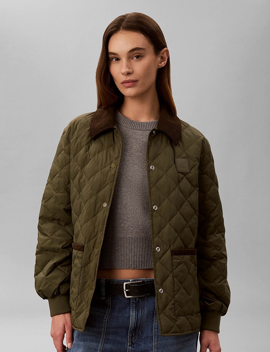 Calvin Klein Jeans - LW MID DOWN QUILTED LINER JACKET - forårsjakker - olive night - 3