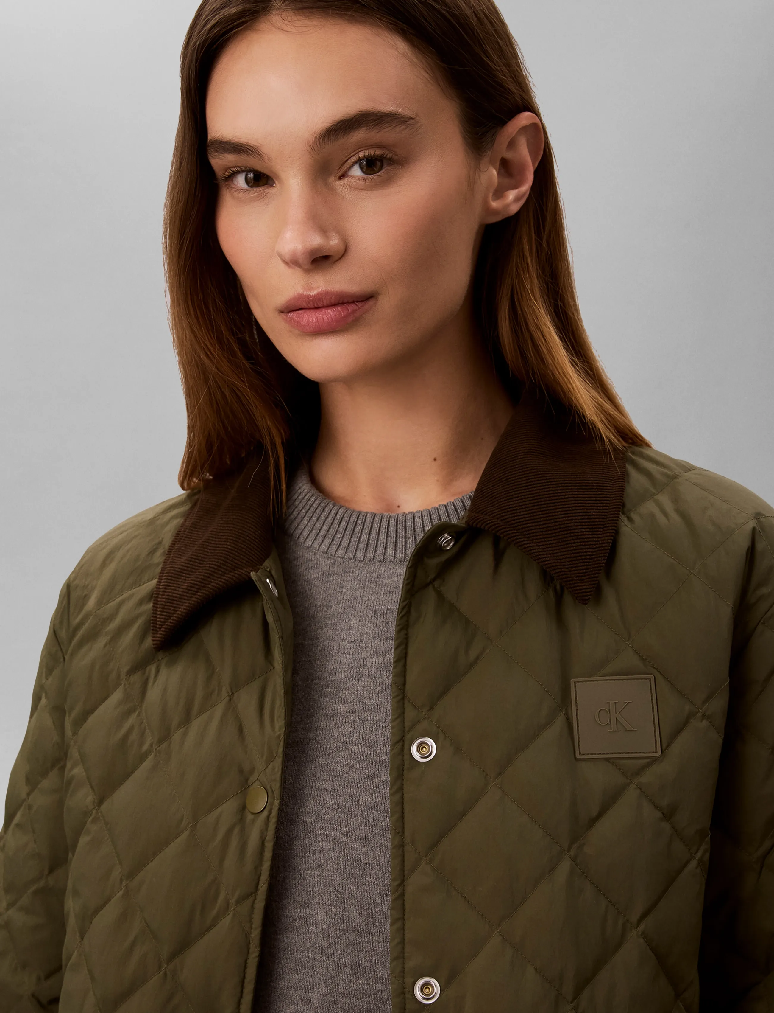 Calvin Klein Jeans - LW MID DOWN QUILTED LINER JACKET - forårsjakker - olive night - 4