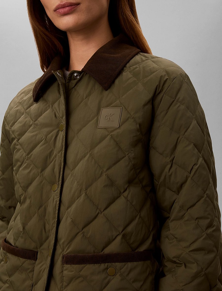 Calvin Klein Jeans - LW MID DOWN QUILTED LINER JACKET - forårsjakker - olive night - 5