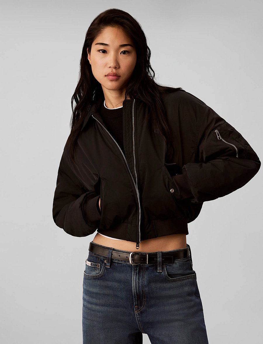 Calvin Klein Jeans - NYLON SHORT FILLED BOMBER - winter jackets - black - 3