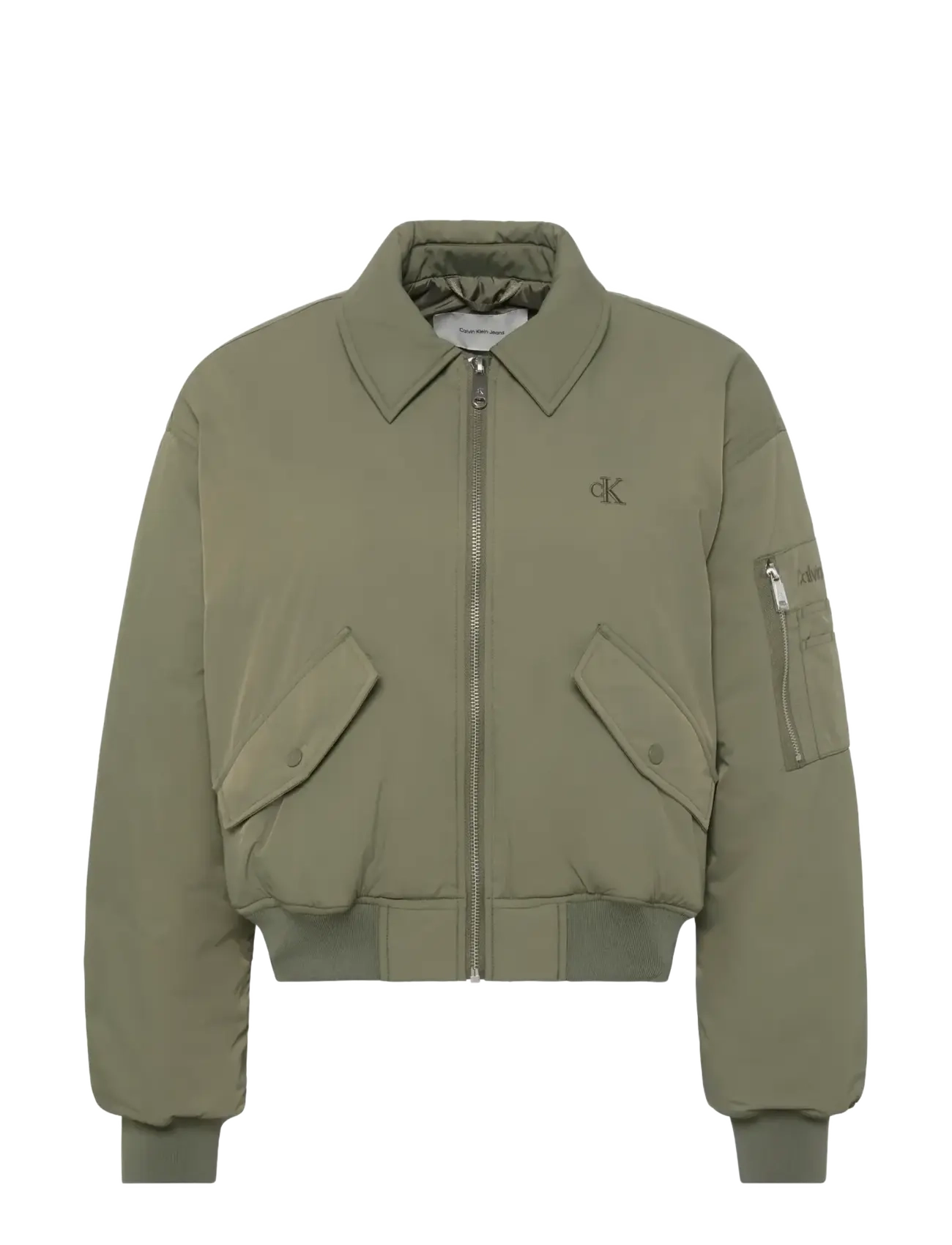 Calvin Klein Jeans - NYLON SHORT FILLED BOMBER - dusty olive - 1
