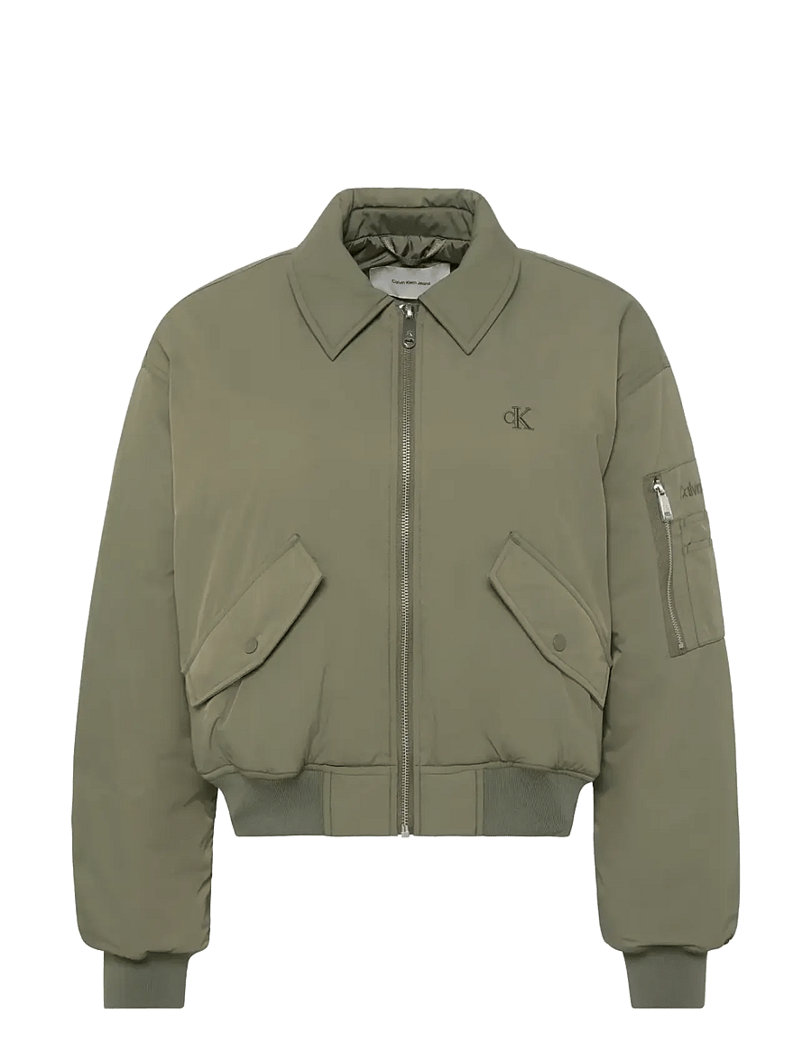 Calvin Klein Jeans - NYLON SHORT FILLED BOMBER - dusty olive - 1