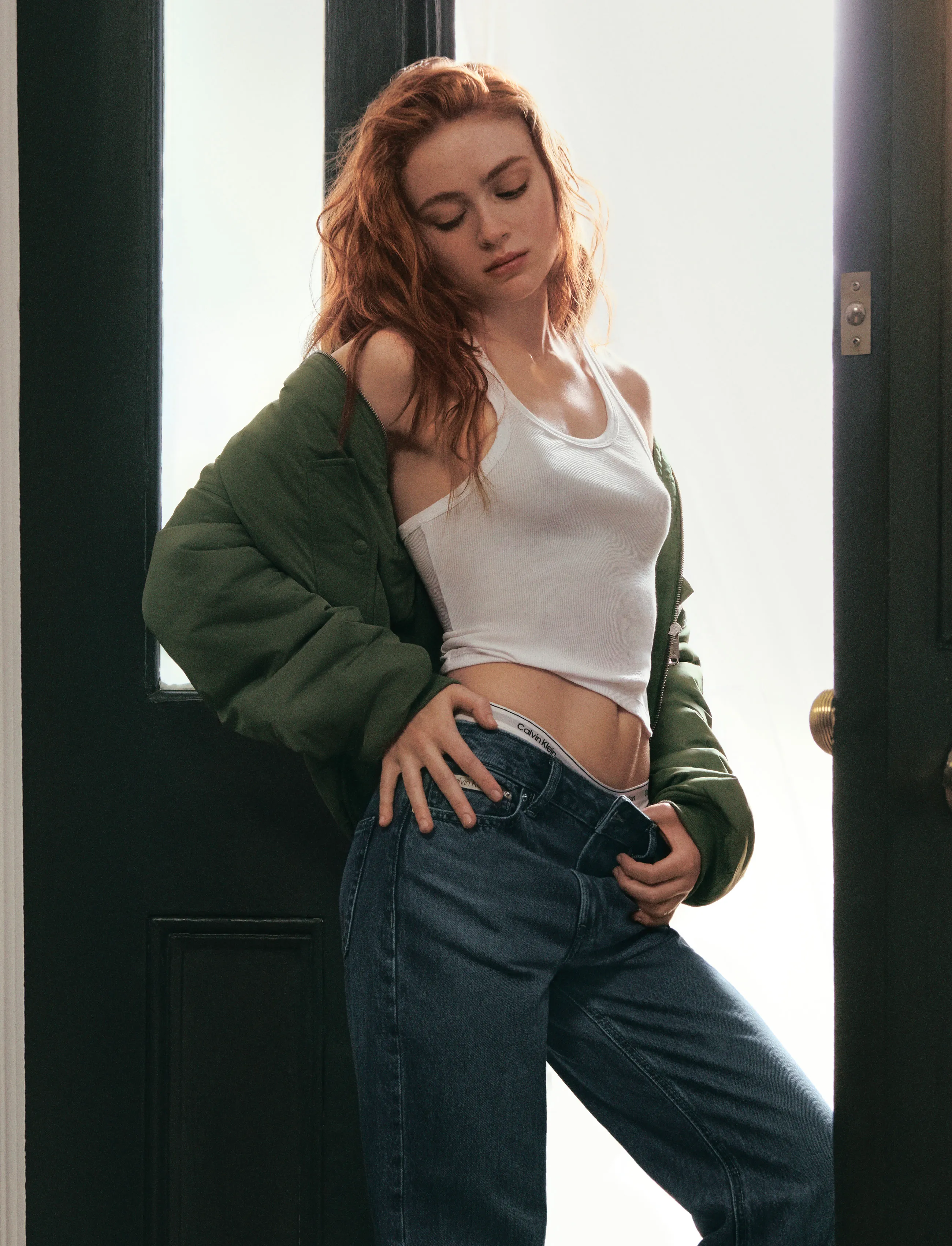 Calvin Klein Jeans NYLON SHORT FILLED BOMBER - Jacken - DUSTY OLIVE / khaki/green