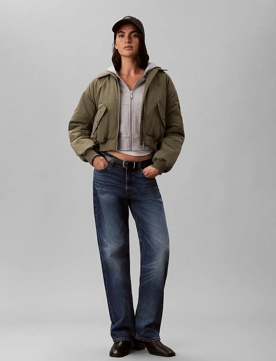Calvin Klein Jeans - NYLON SHORT FILLED BOMBER - dusty olive - 0