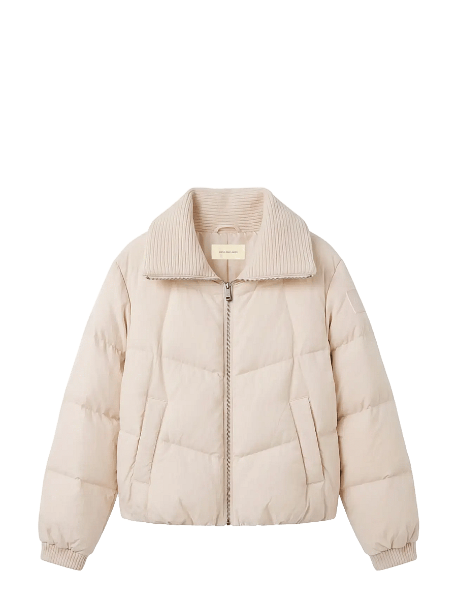 Calvin Klein Jeans - NOVELTY QUILTED MW SHORT DOWN PU - white sand - 1