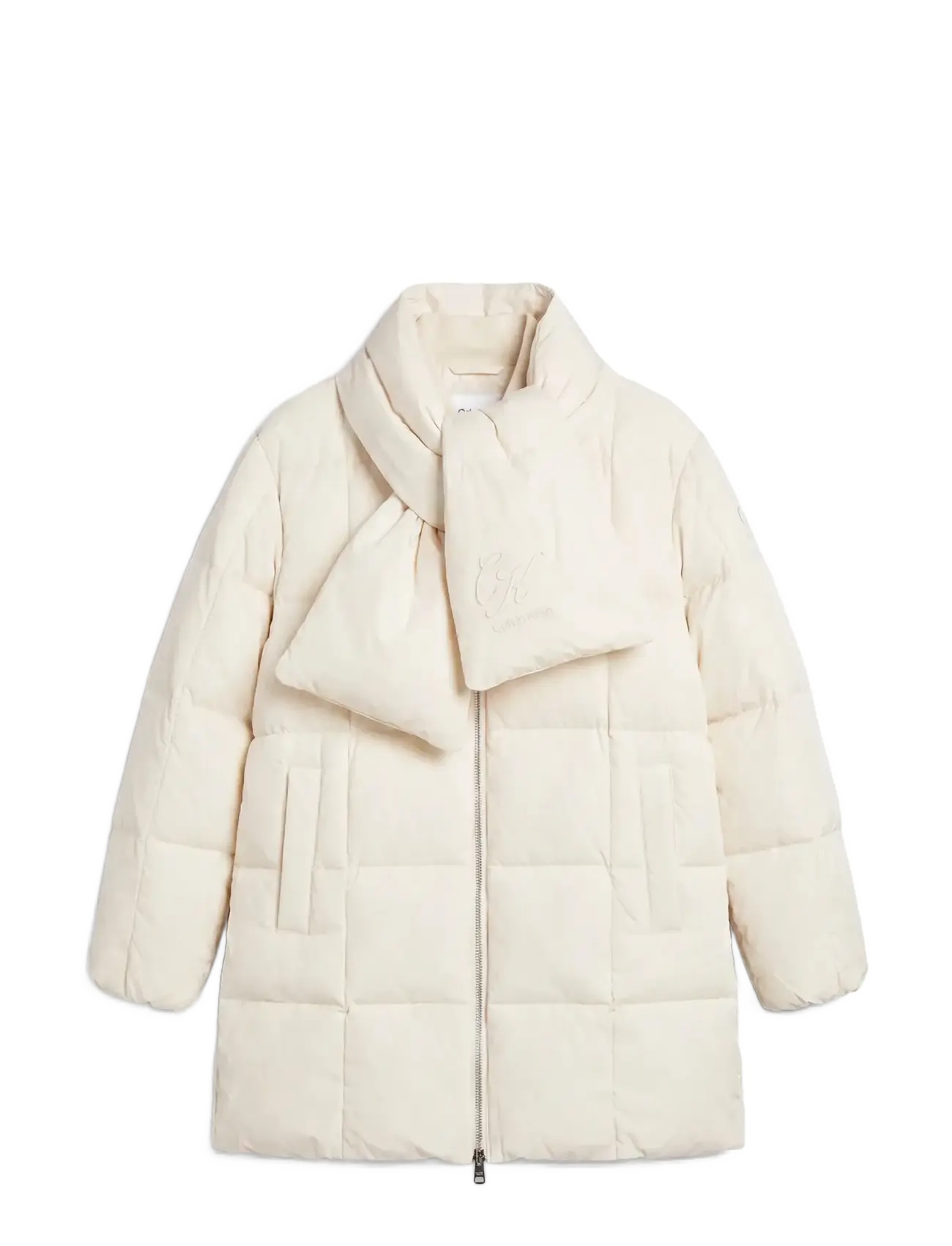 Calvin Klein Jeans - MATTE MID PUFFER WITH SCARF - turtledove - 1