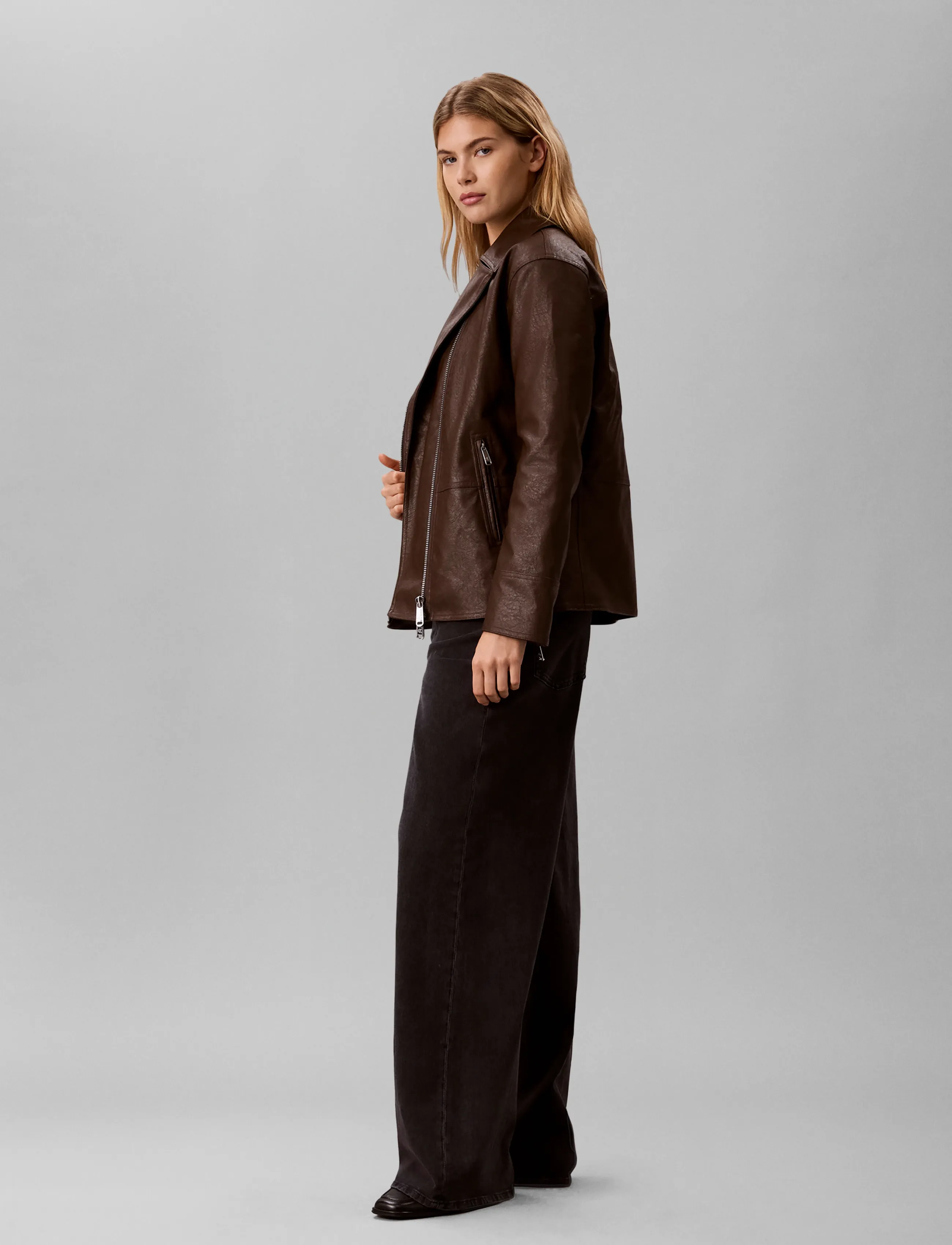Calvin Klein Jeans Faux Leather Moto skinnjackor dam – bild 6