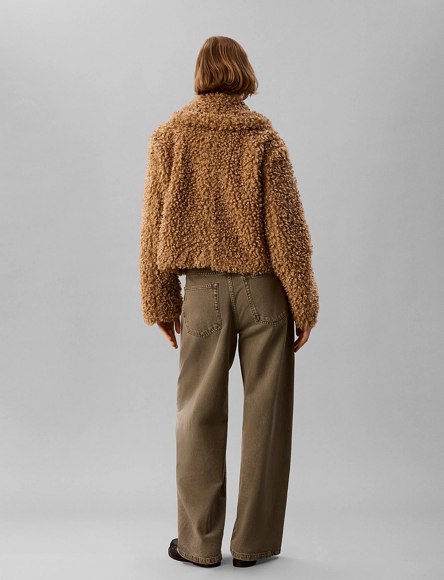 Calvin Klein Jeans - FAUX TEDDY COLLAR JACKET - lette frakker - tigers eye - 2